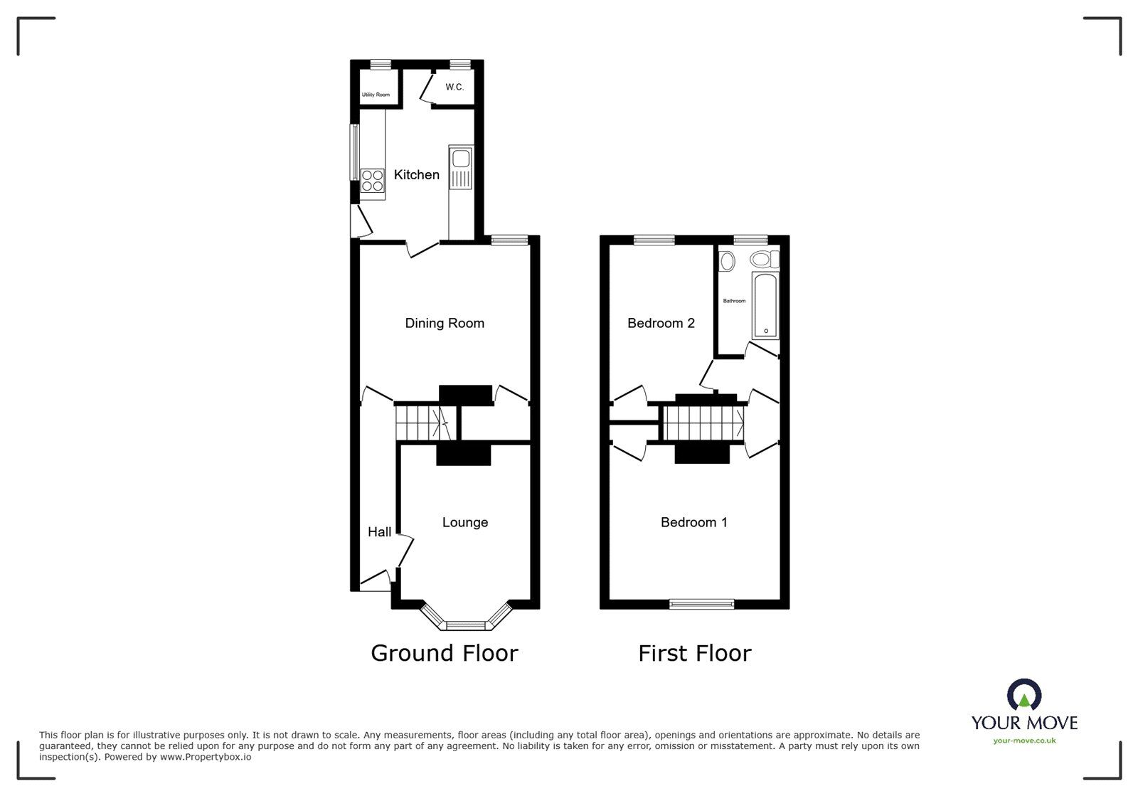 Floorplan of 2 bedroom Mid Terrace House for sale, Landguard Road, Southsea, Hampshire, PO4