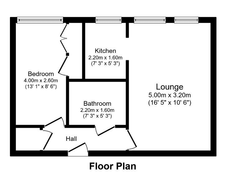 Floorplan of 1 bedroom Flat for sale, Hulbert Road, Waterlooville, Hampshire, PO7