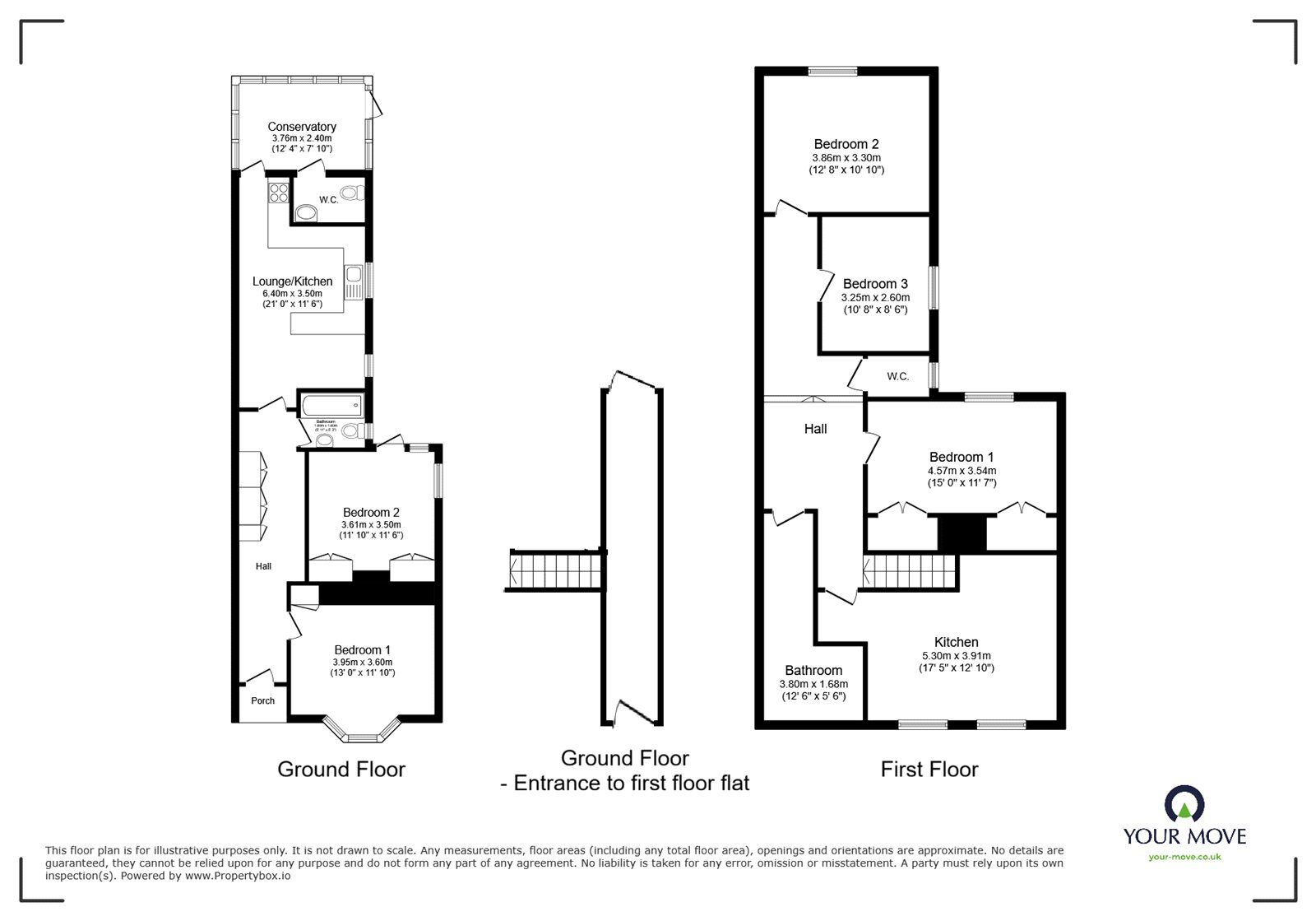 Floorplan of 5 bedroom Mid Terrace House for sale, Hudson Road, Southsea, Hampshire, PO5