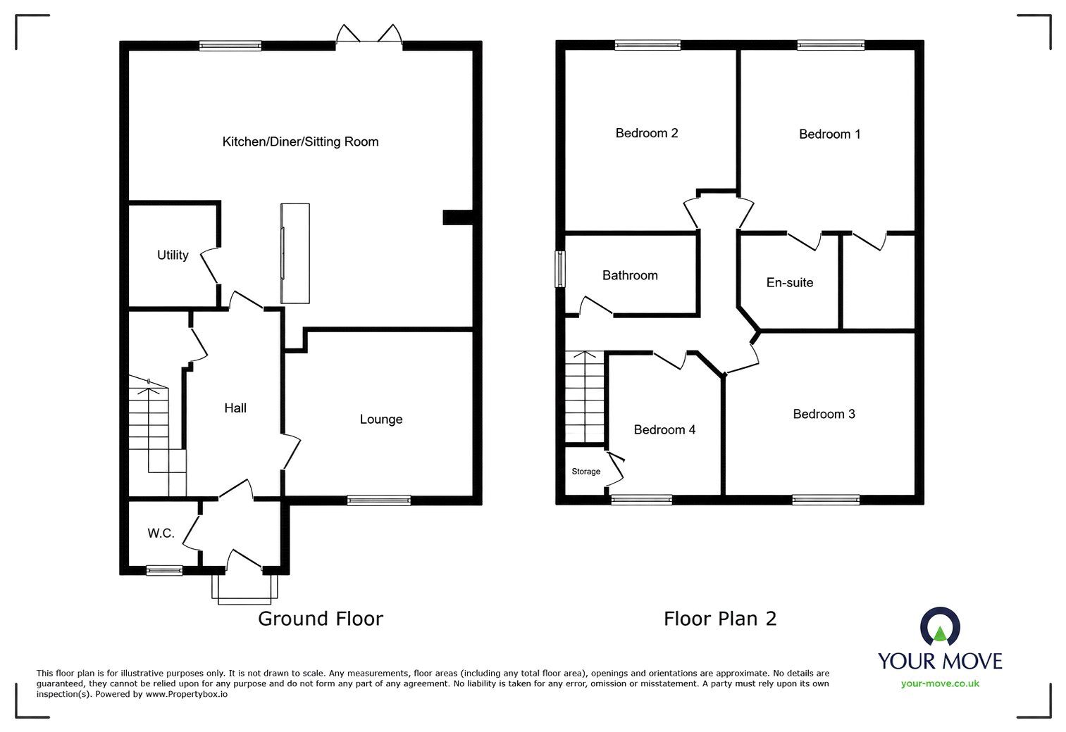 Floorplan of 4 bedroom Semi Detached House for sale, Privett Place, Gosport, Hampshire, PO12