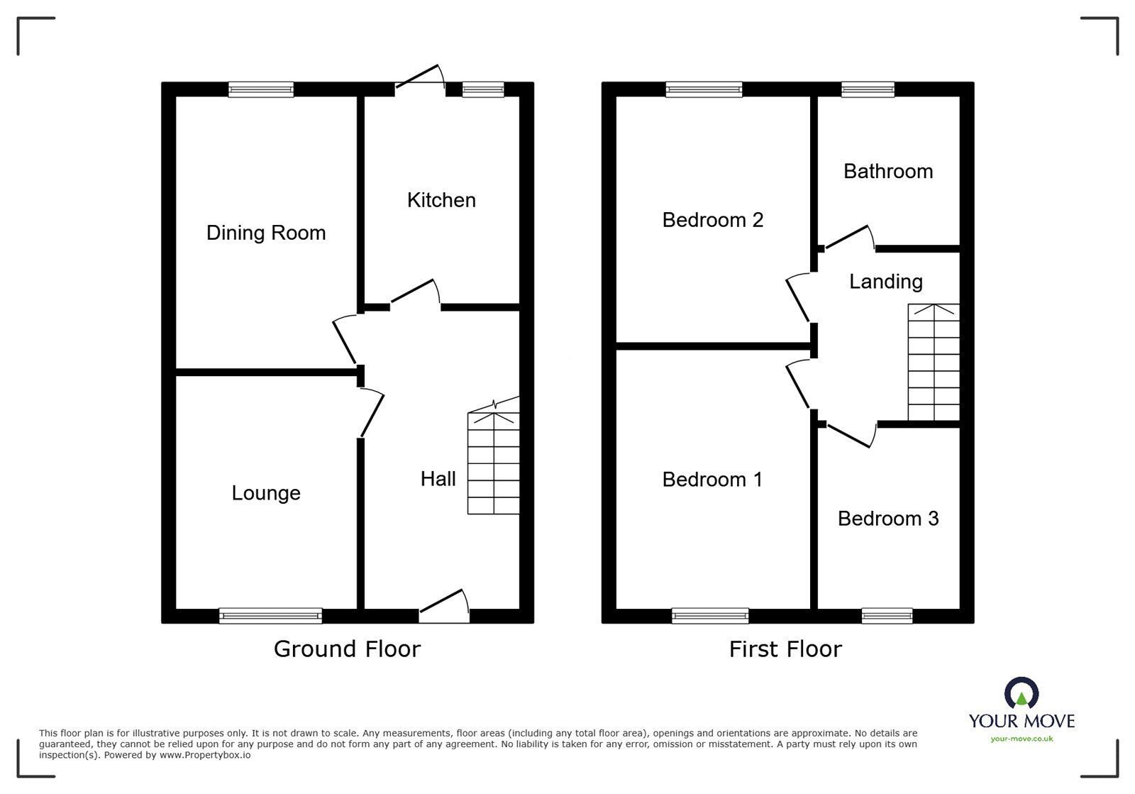 Floorplan of 3 bedroom Mid Terrace House for sale, Green Lane, Portsmouth, PO3