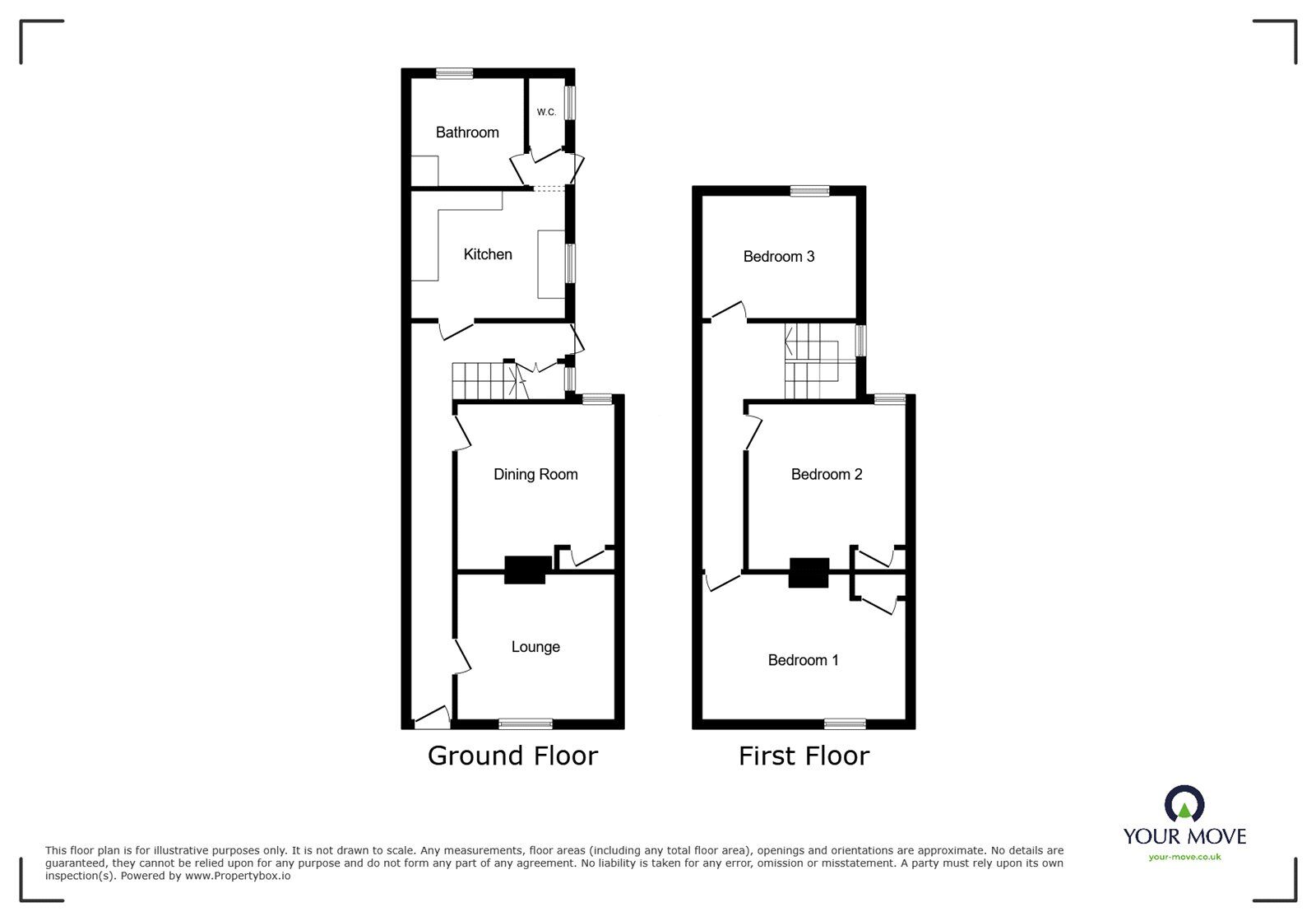 Floorplan of 3 bedroom Mid Terrace House for sale, Percy Road, Southsea, Hampshire, PO4
