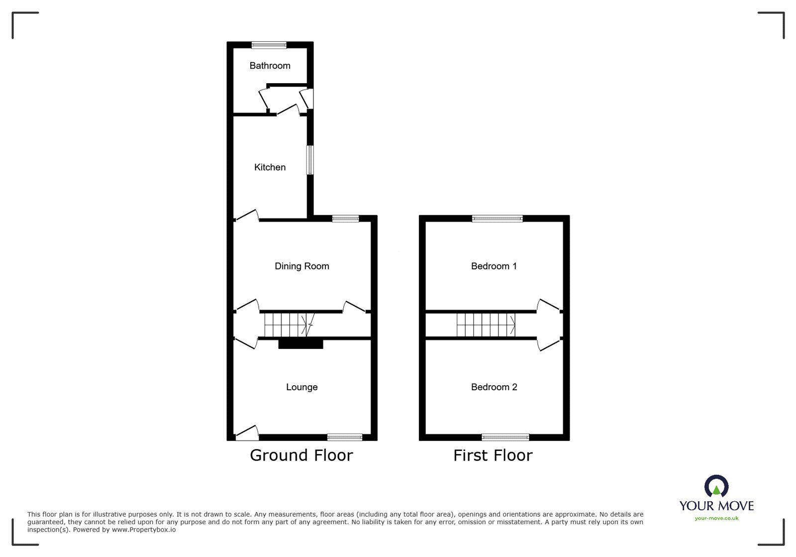 Floorplan of 2 bedroom Mid Terrace House for sale, Strode Road, Portsmouth, Hampshire, PO2