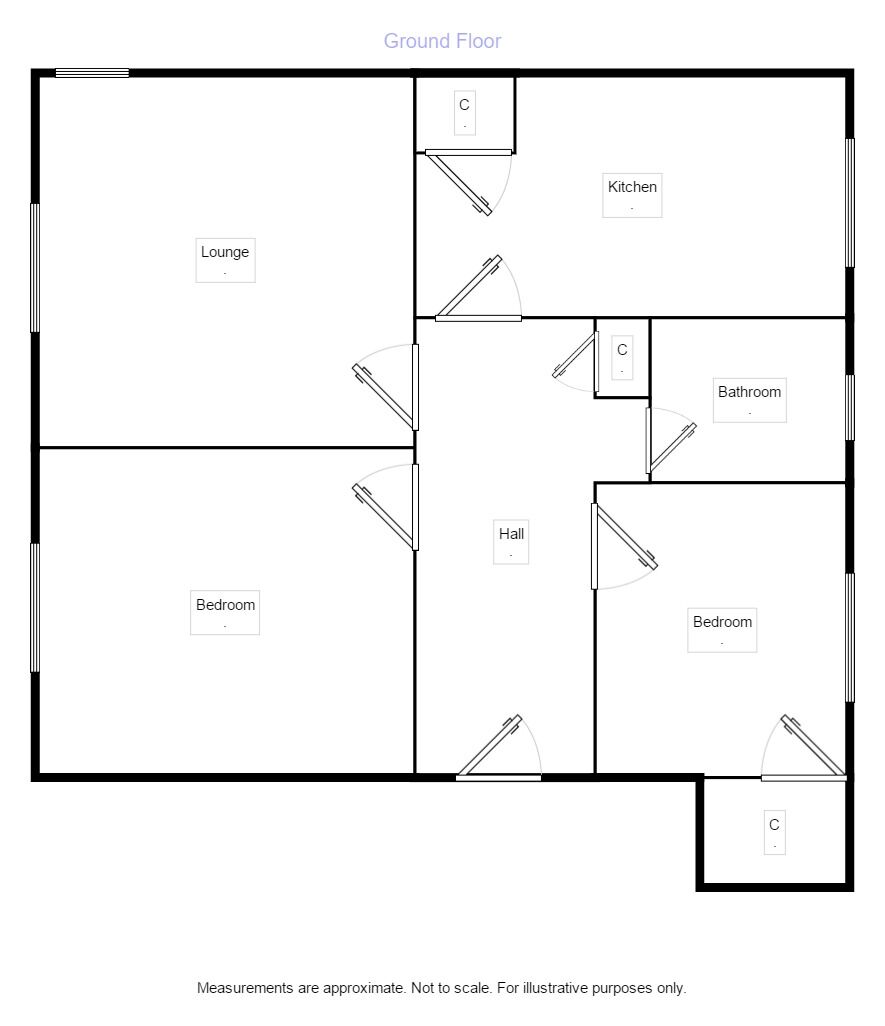 Floorplan of 2 bedroom  Flat to rent, Caroline Crescent, Alva, Clackmannanshire, FK12
