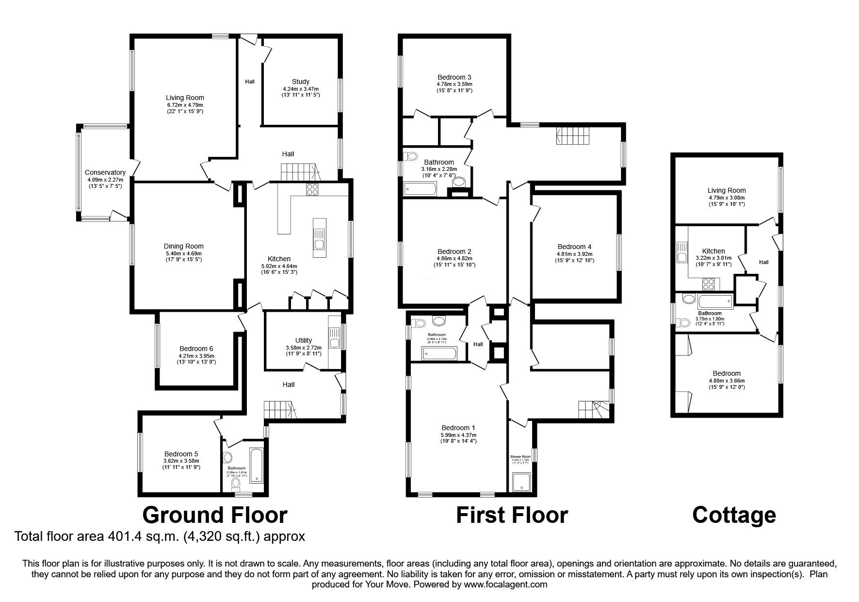 Floorplan of 6 bedroom Detached House for sale, Braco, Dunblane, FK15