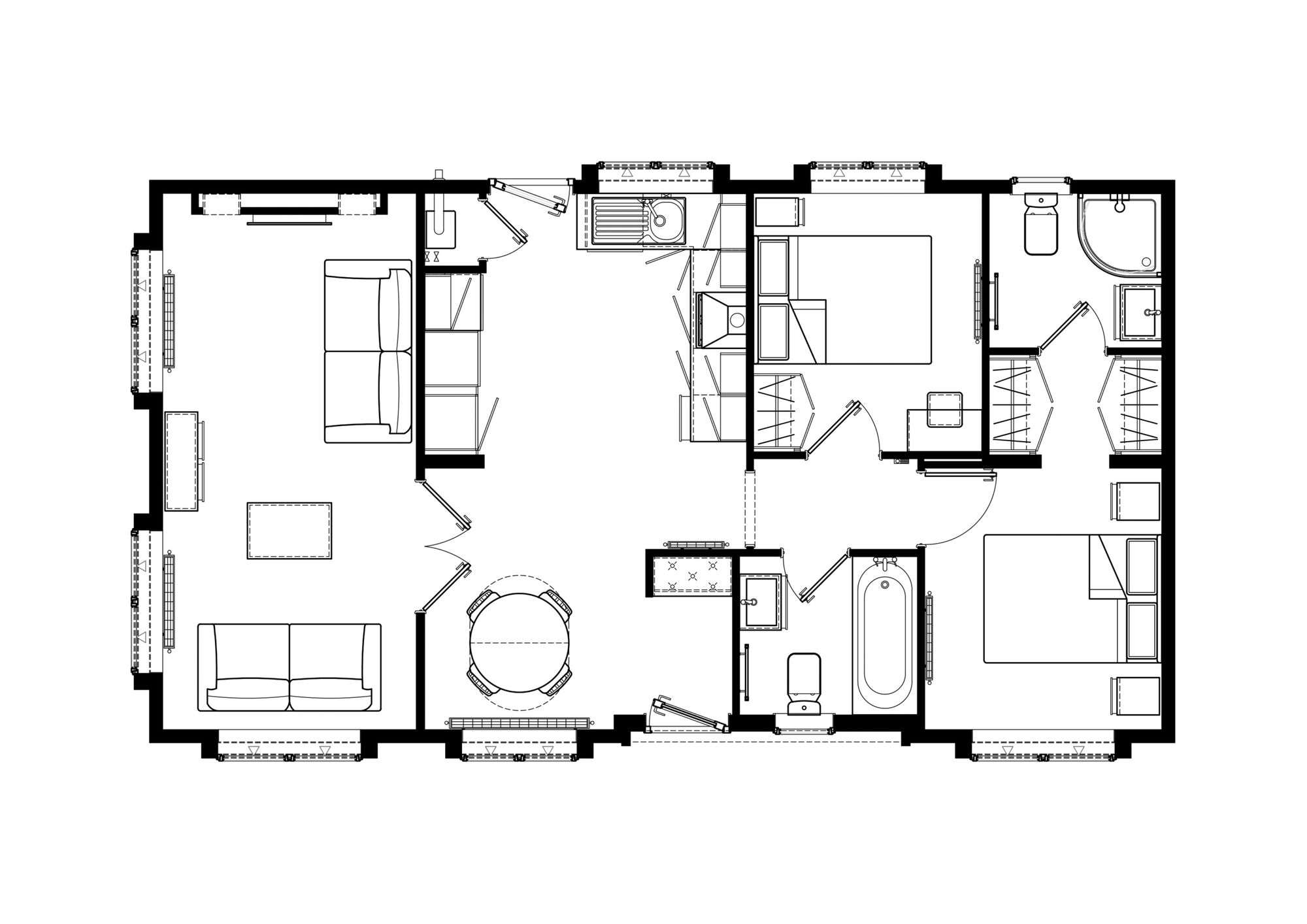 Floorplan of 2 bedroom Detached Property for sale, West Lodge Estate, Comrie, Crieff, PH6
