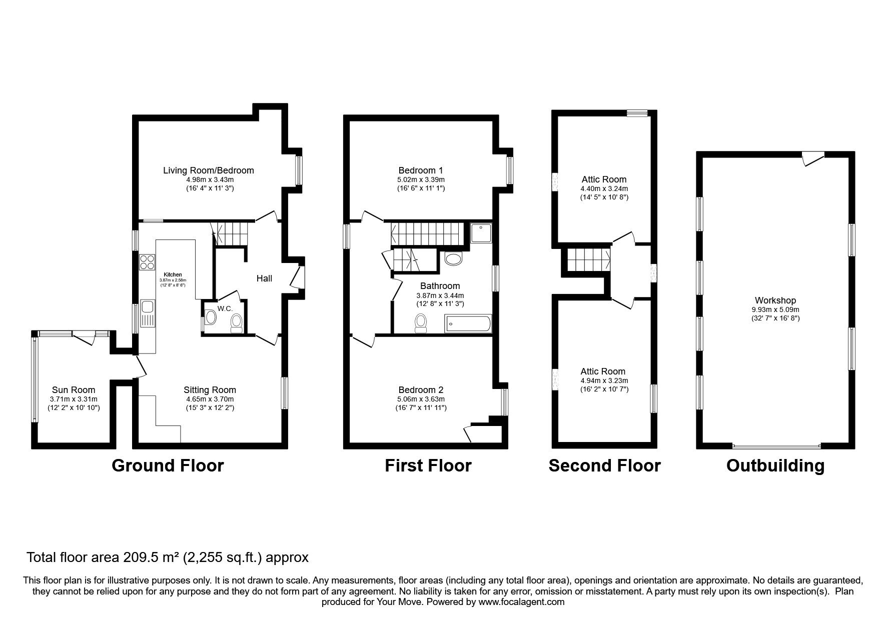 Floorplan of 3 bedroom Semi Detached House for sale, Drummond Street, Muthill, Perth and Kinross, PH5