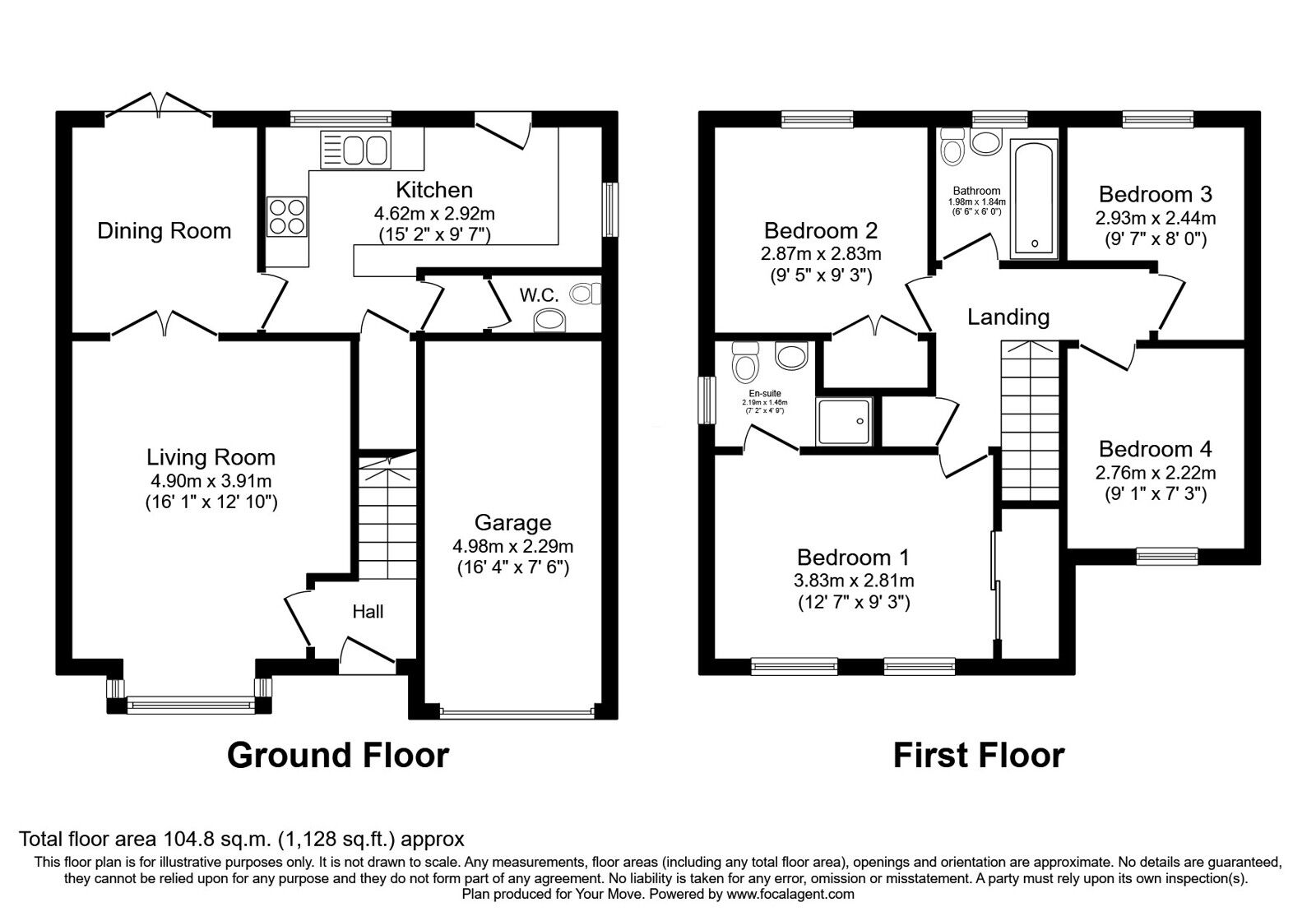 Floorplan of 4 bedroom Detached House for sale, Myreton Drive, Bannockburn, Stirlingshire, FK7