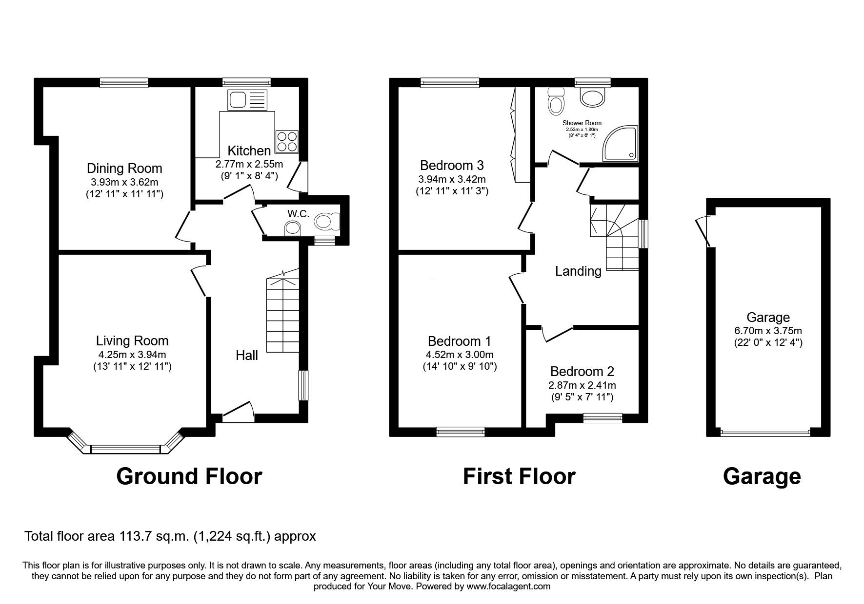 Floorplan of 3 bedroom Semi Detached House for sale, Cornton Road, Stirling, Stirlingshire, FK9