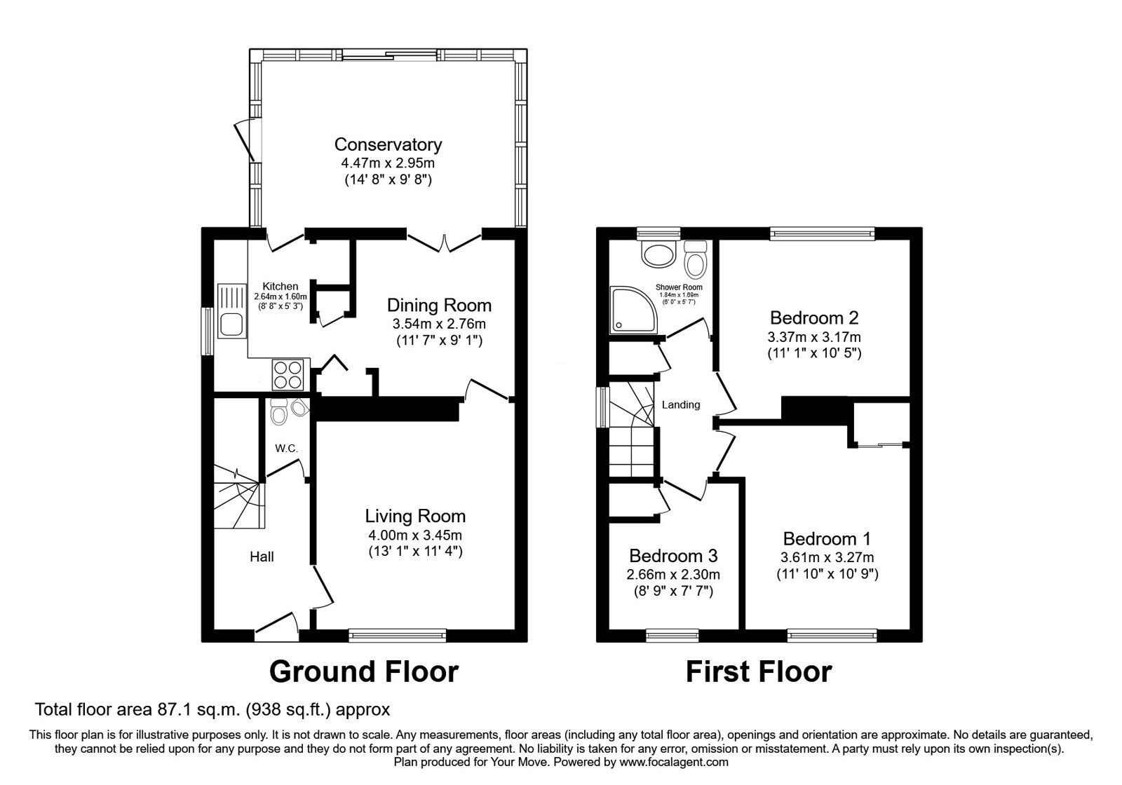 Floorplan of 3 bedroom Semi Detached House for sale, Manor Steps, Stirling, Stirlingshire, FK9