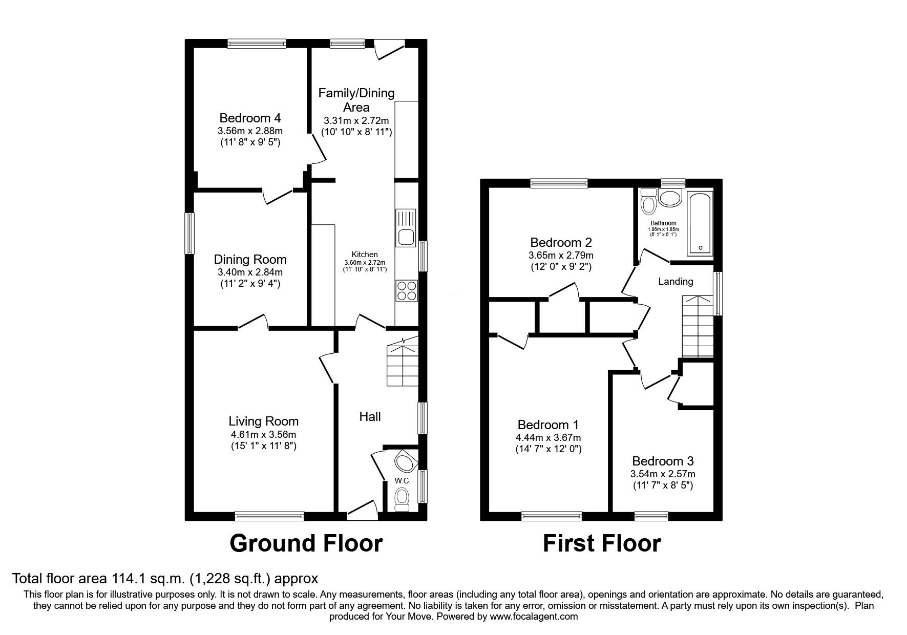 Floorplan of 4 bedroom Detached House for sale, Kingseat Drive, Tillicoultry, FK13