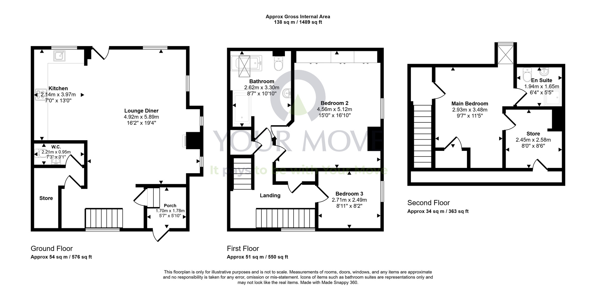 Floorplan of 3 bedroom Semi Detached House for sale, Broom Church, Gask, Perth And Kinross, PH3