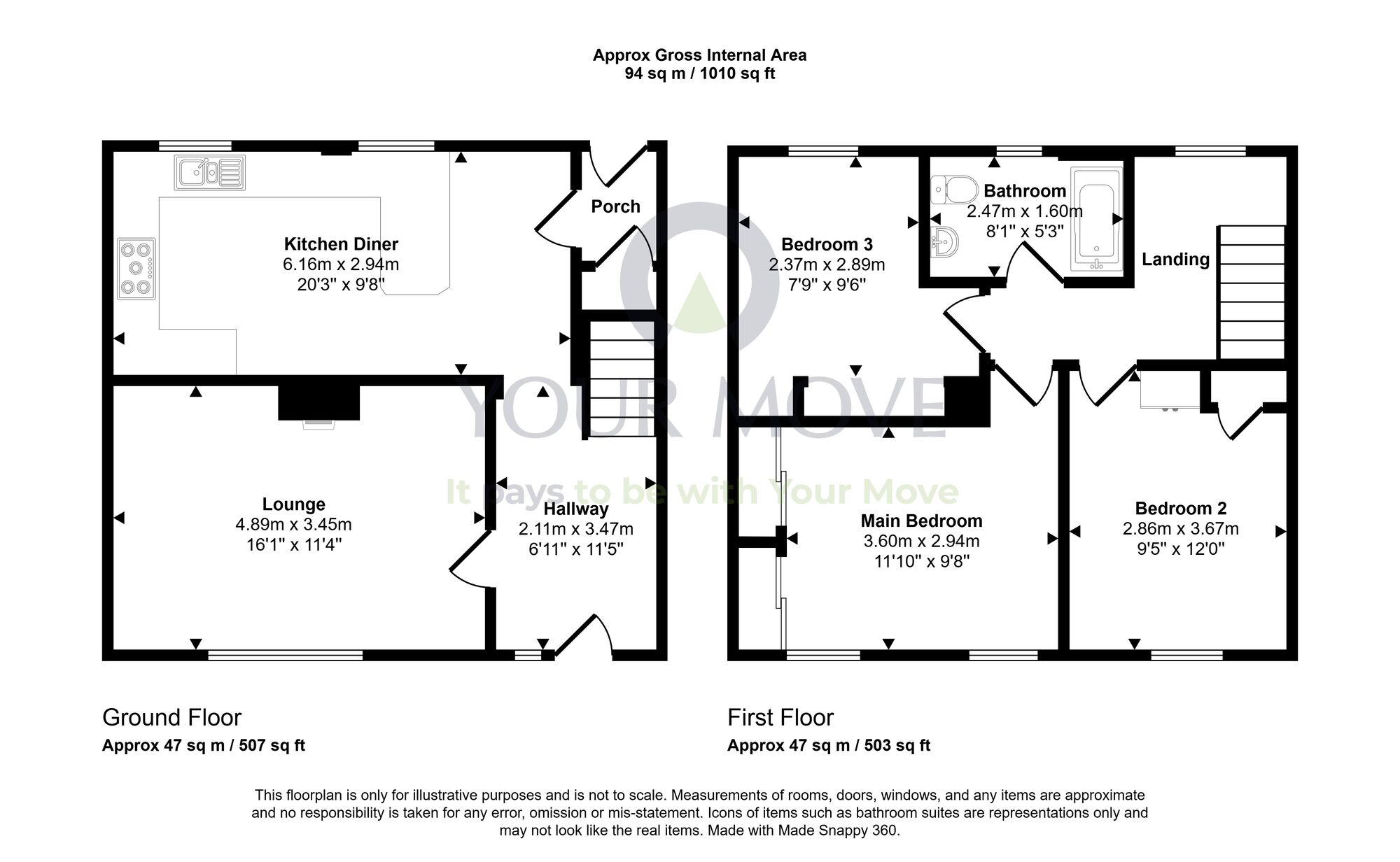 Floorplan of 3 bedroom Mid Terrace House for sale, Monteath Street, Crieff, Perth and Kinross, PH7