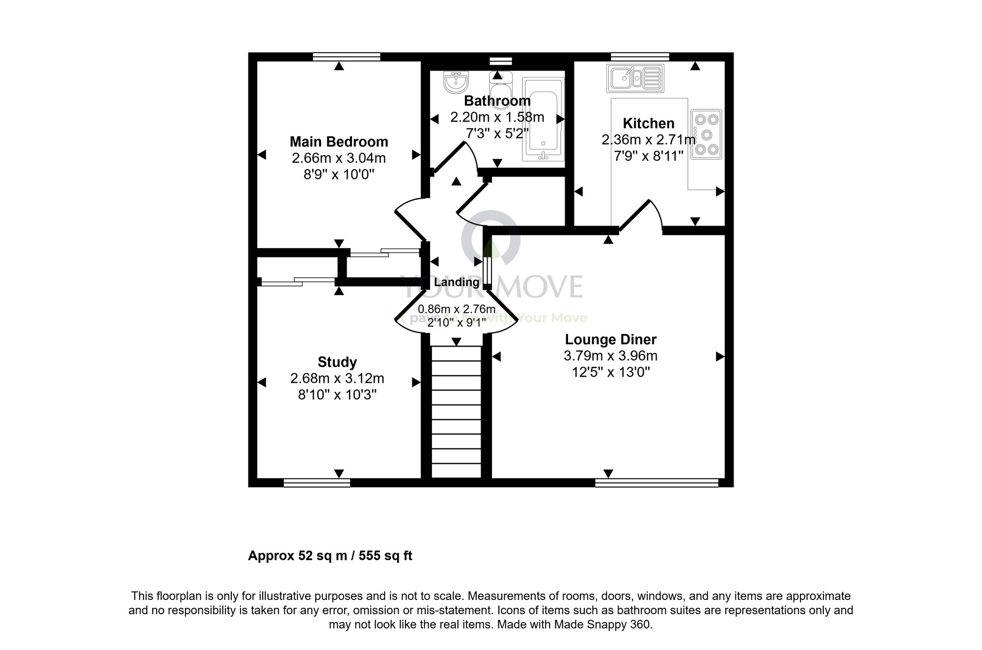 Floorplan of 2 bedroom Flat for sale, Abbot Road, Stirlingshire, FK7