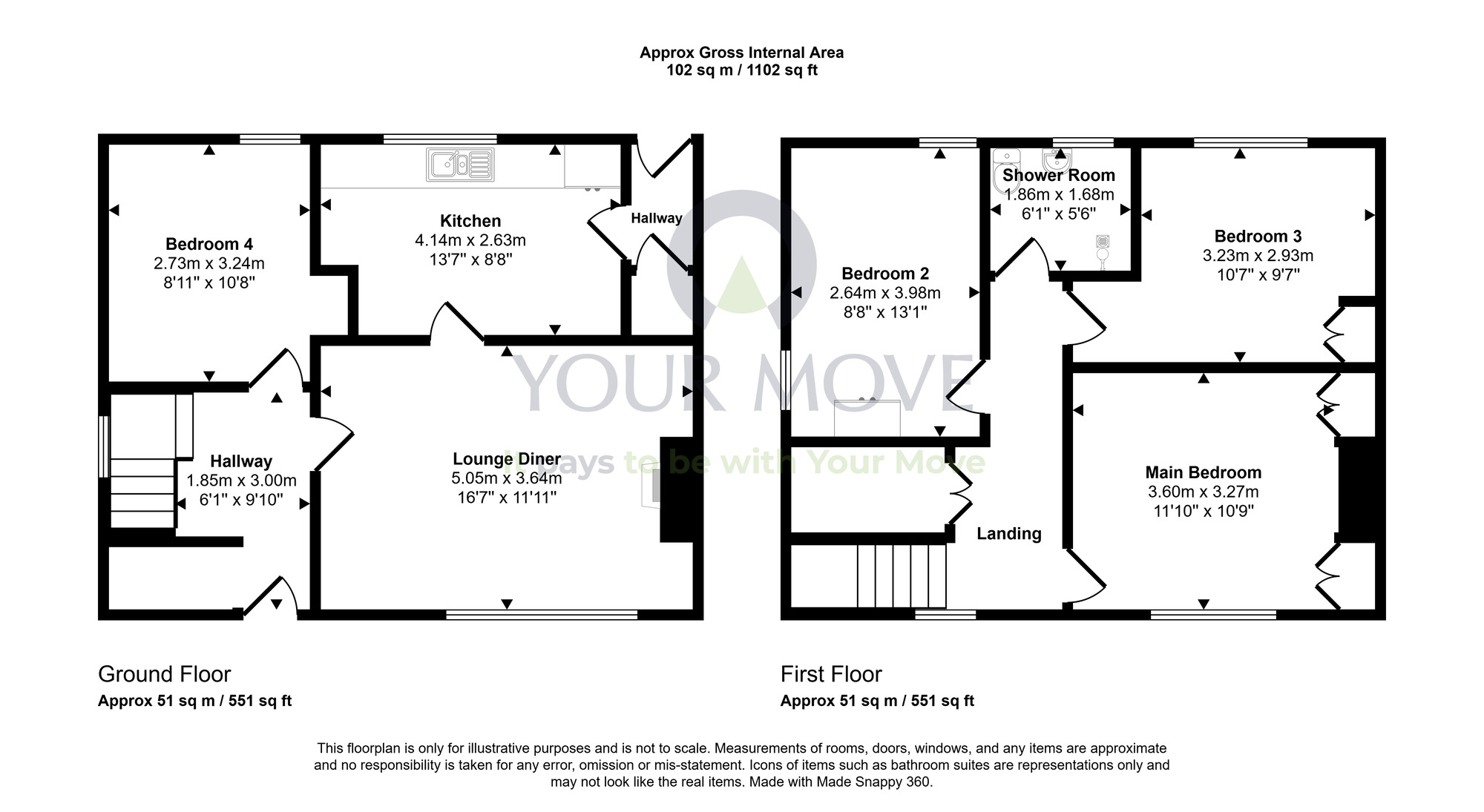 Floorplan of 4 bedroom Semi Detached House for sale, Queen Street, Fallin, Stirlingshire, FK7