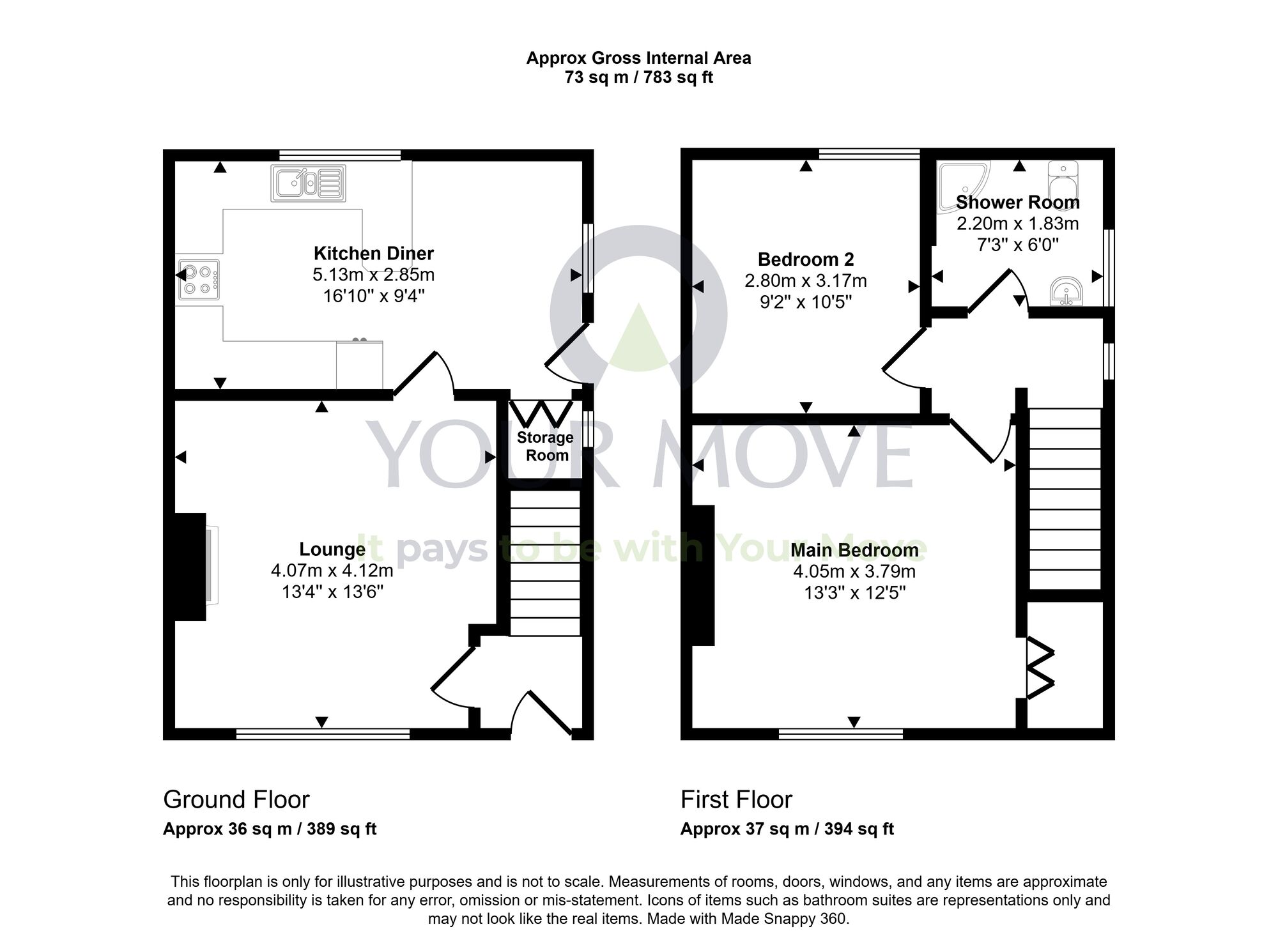 Floorplan of 2 bedroom End Terrace House for sale, McLaren Terrace, Stirling, Stirlingshire, FK7