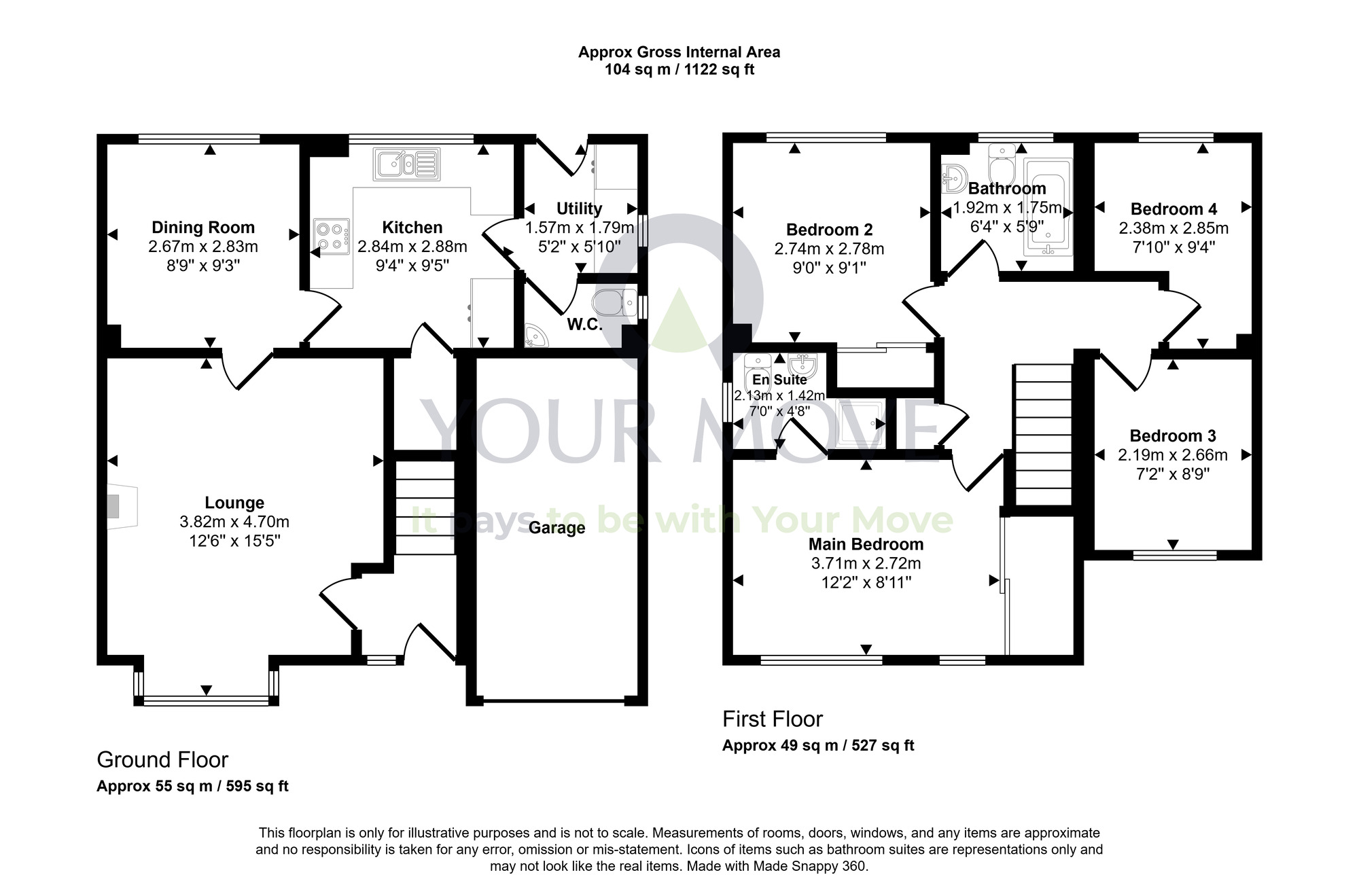 Floorplan of 4 bedroom Detached House for sale, Myreton Drive, Bannockburn, Stirlingshire, FK7