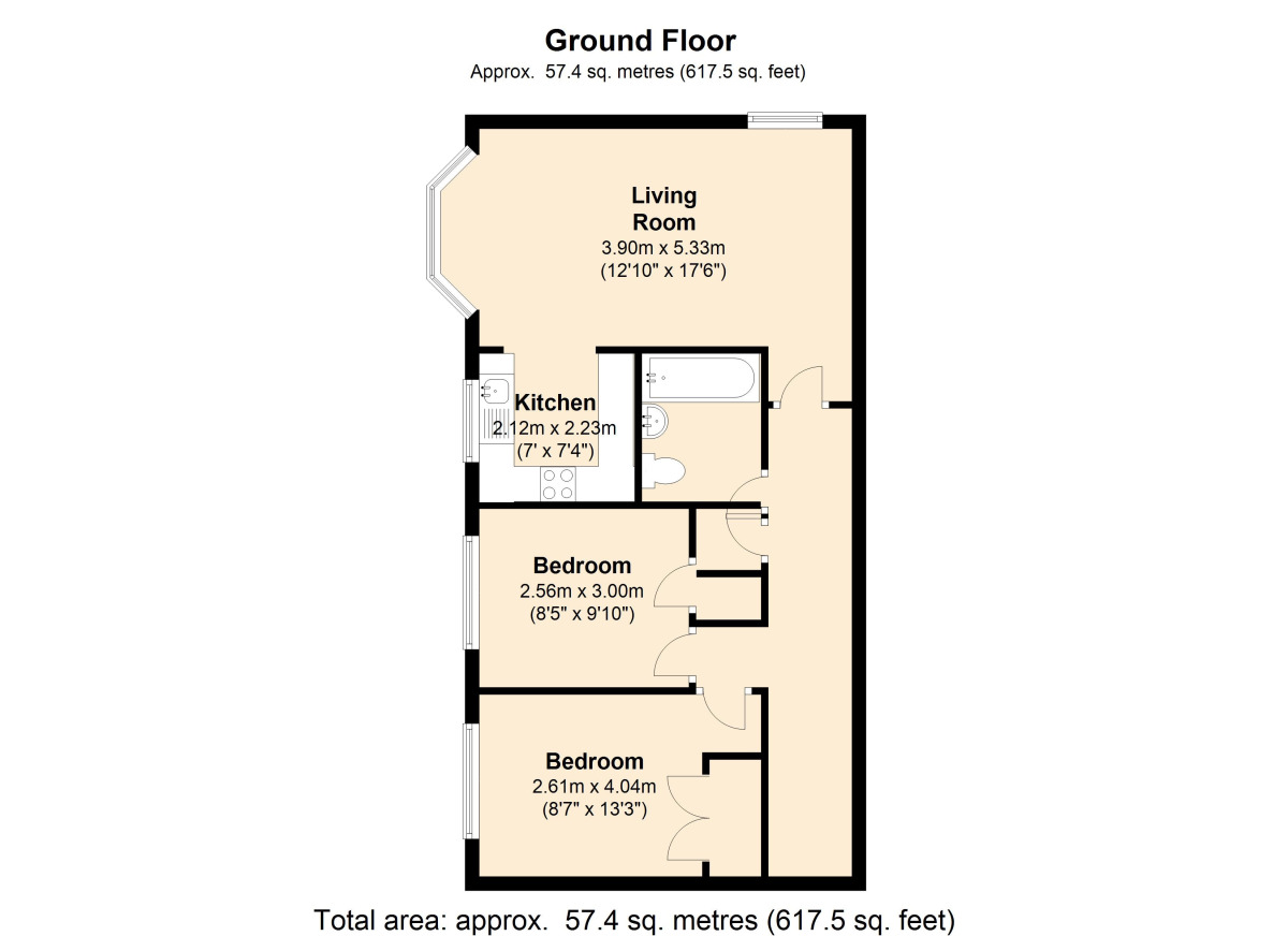 Floorplan of 2 bedroom Flat to rent, Autumn Drive, Sutton, SM2