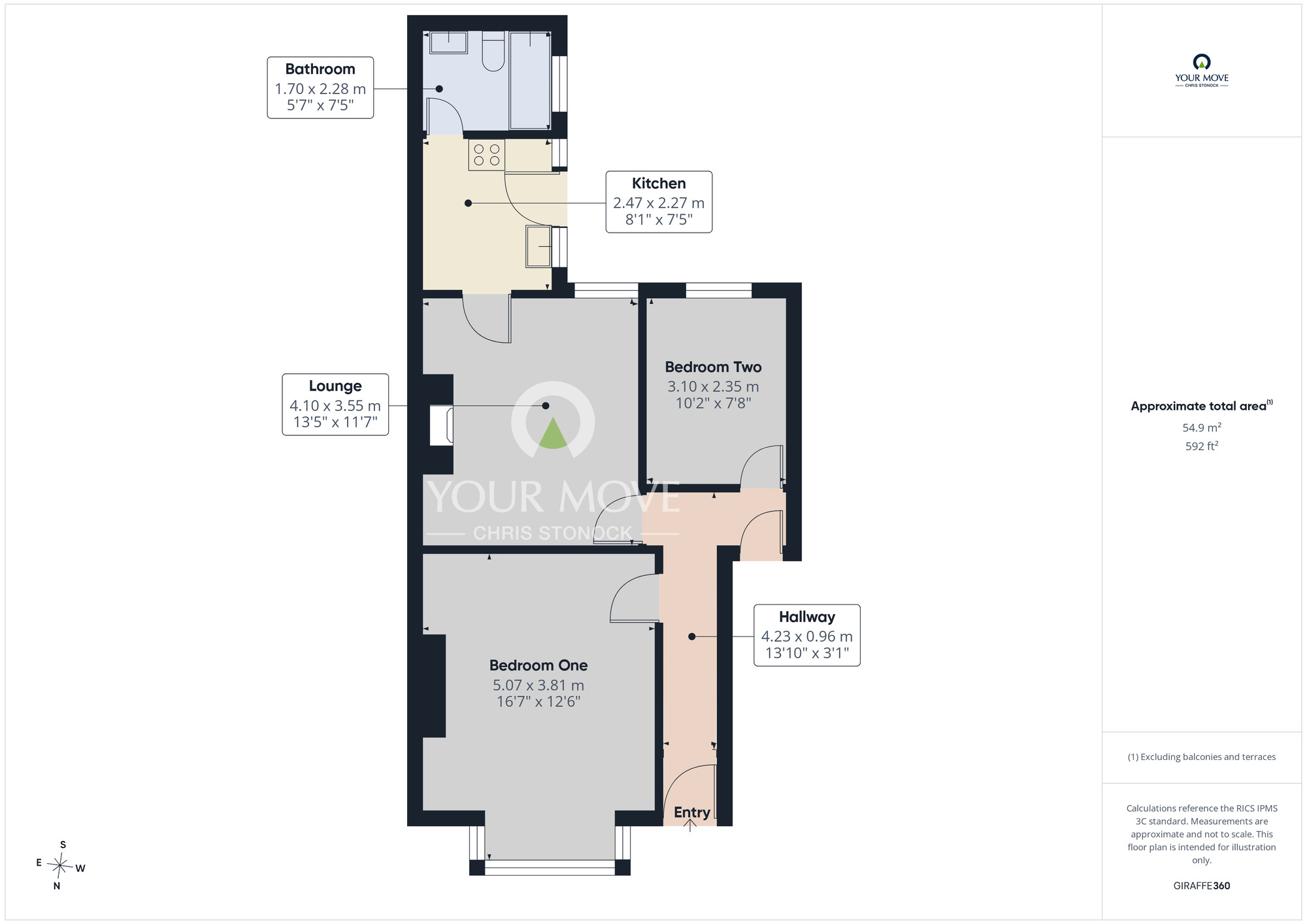 Floorplan of 2 bedroom Flat to rent, Carlisle Terrace, Sunderland, SR5