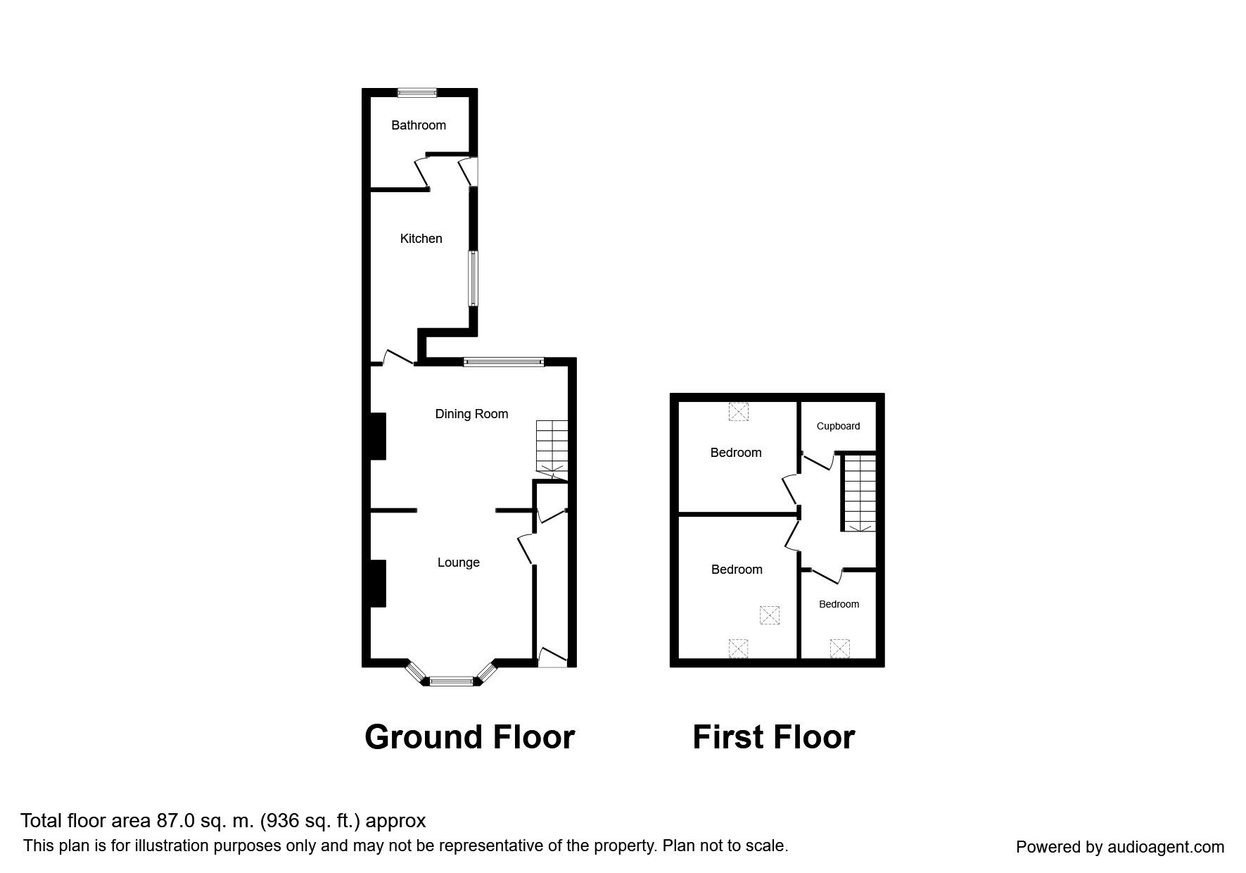 Floorplan of 2 bedroom Mid Terrace House to rent, Frederick Street, South Hylton, Sunderland, SR4