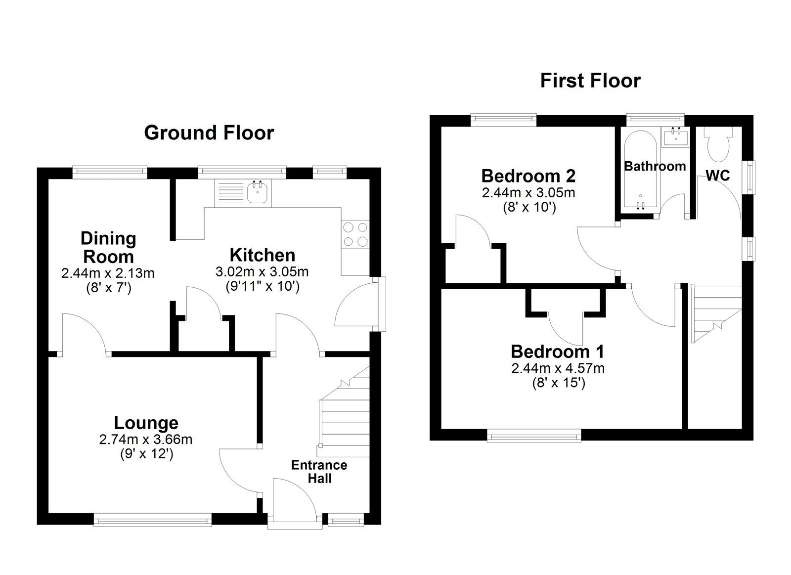 Floorplan of 2 bedroom Semi Detached House to rent, Swindon Road, Sunderland, SR3