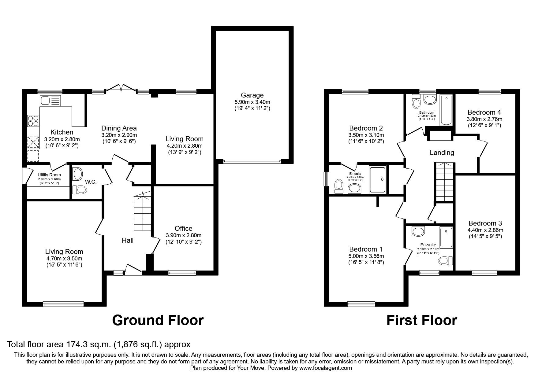 Floorplan of 4 bedroom Detached House for sale, Whiteleaf Close, Sunderland, SR3