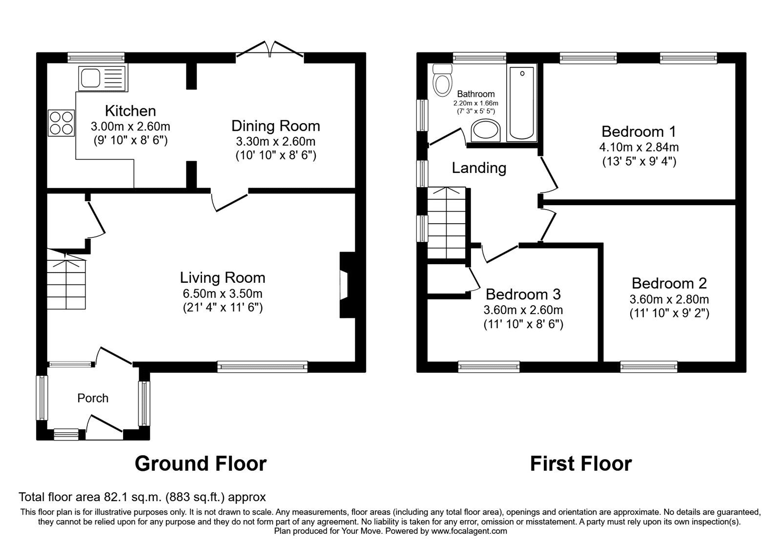 Floorplan of 3 bedroom Semi Detached House to rent, Ravenswood Road, Sunderland, Tyne and Wear, SR5