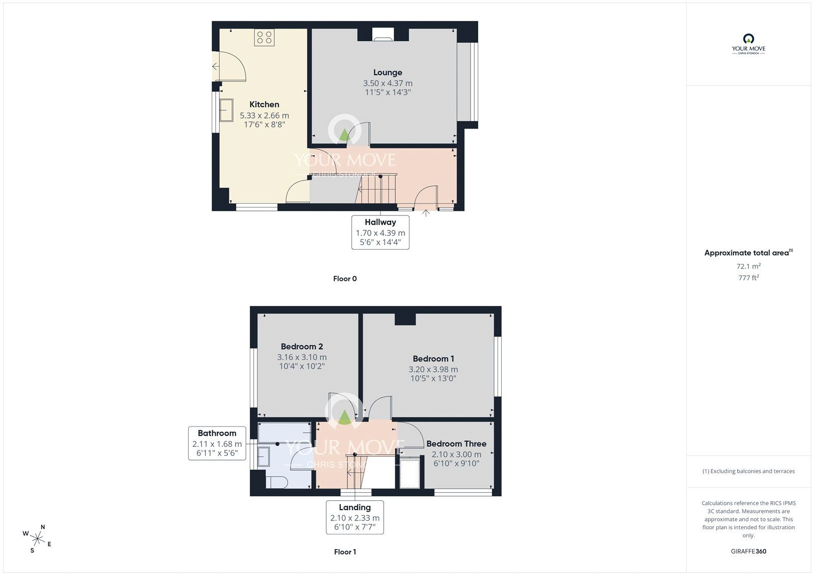 Floorplan of 3 bedroom Semi Detached House to rent, Rutherford Road, Sunderland, Tyne and Wear, SR5