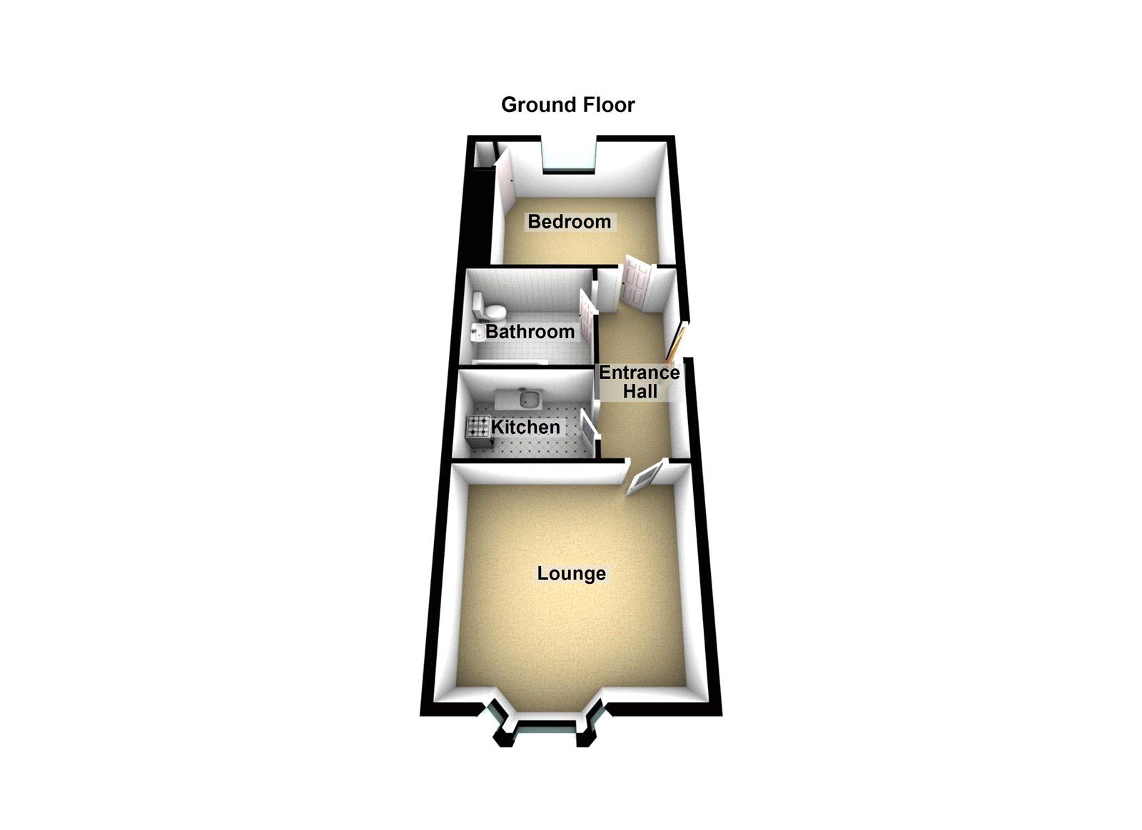 Floorplan of 1 bedroom  Flat to rent, Park Place West, Sunderland, Tyne and Wear, SR2