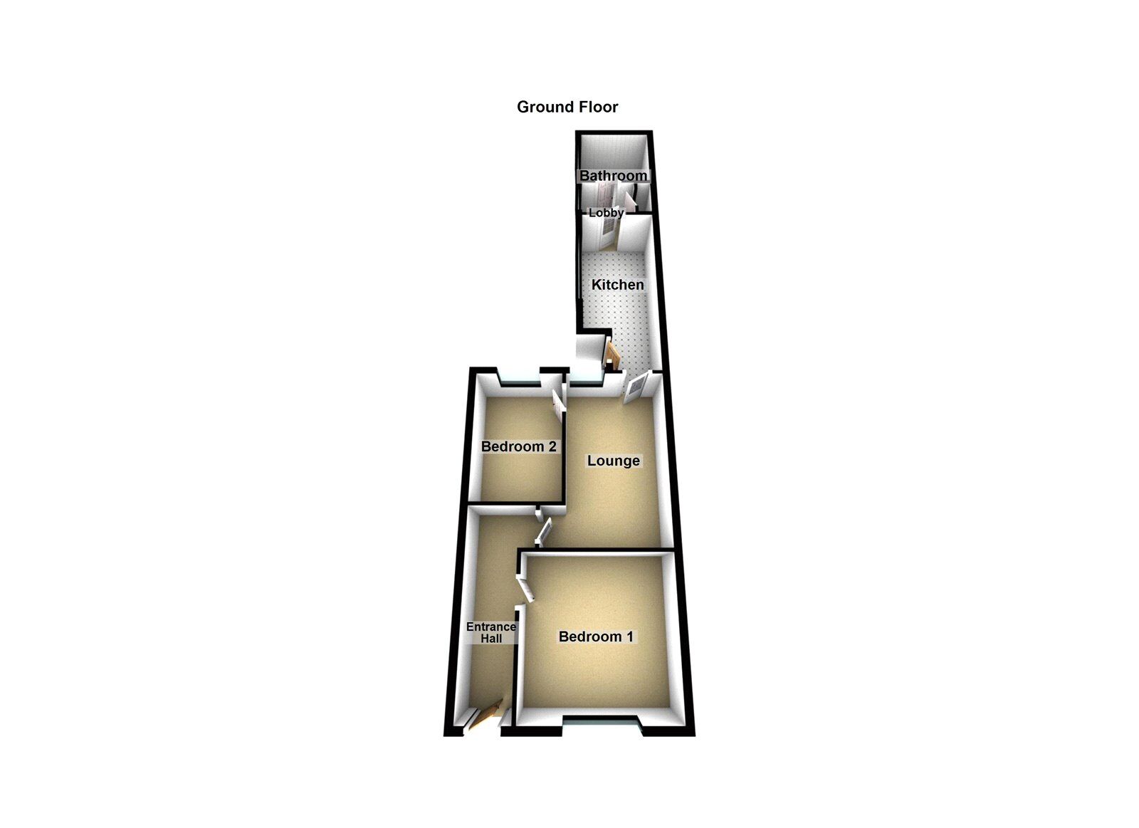 Floorplan of 2 bedroom Mid Terrace House to rent, Kings Terrace, Sunderland, Tyne and Wear, SR4