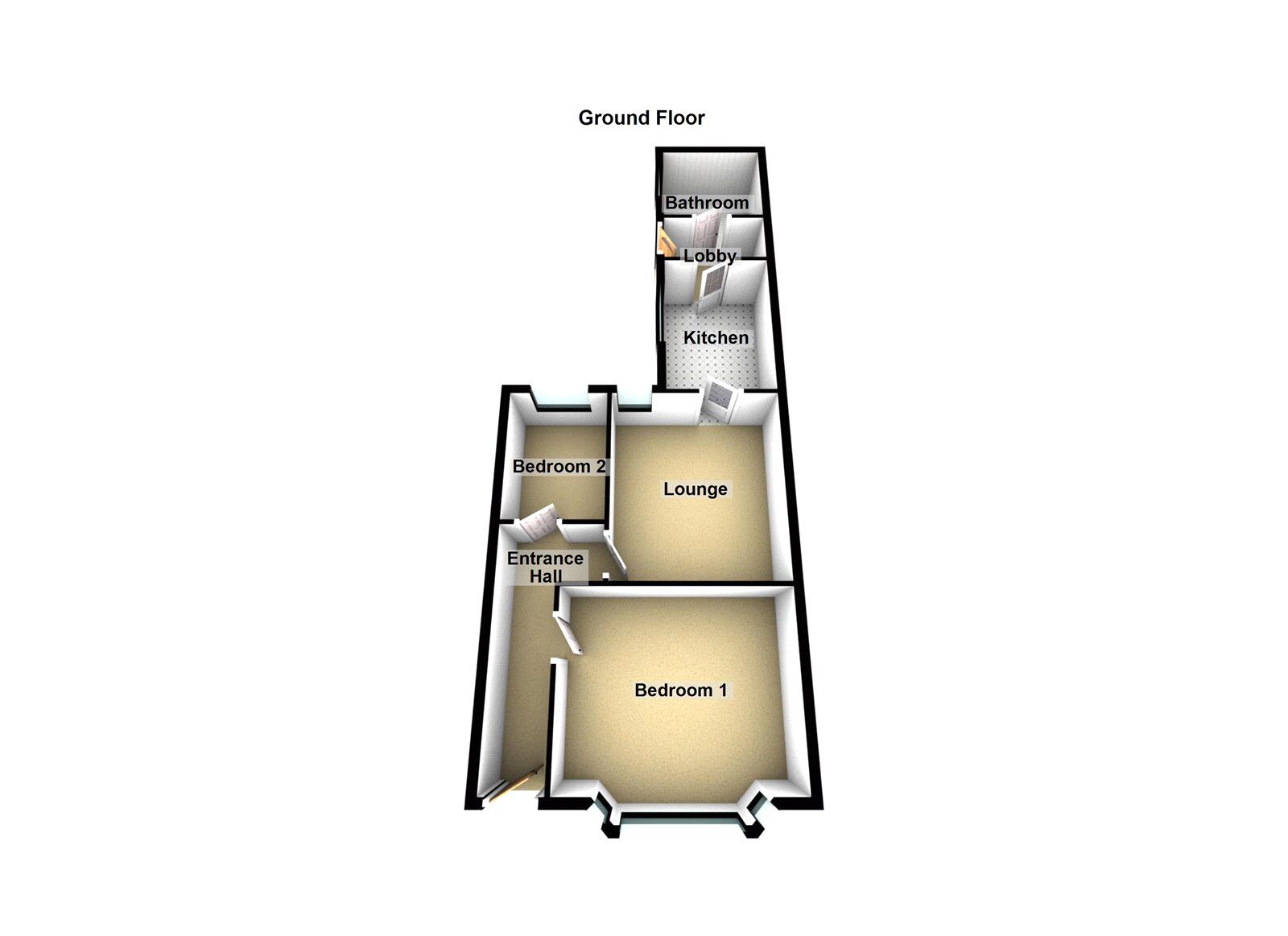 Floorplan of 2 bedroom Mid Terrace Property to rent, Hawthorn Street, Sunderland, Tyne and Wear, SR4