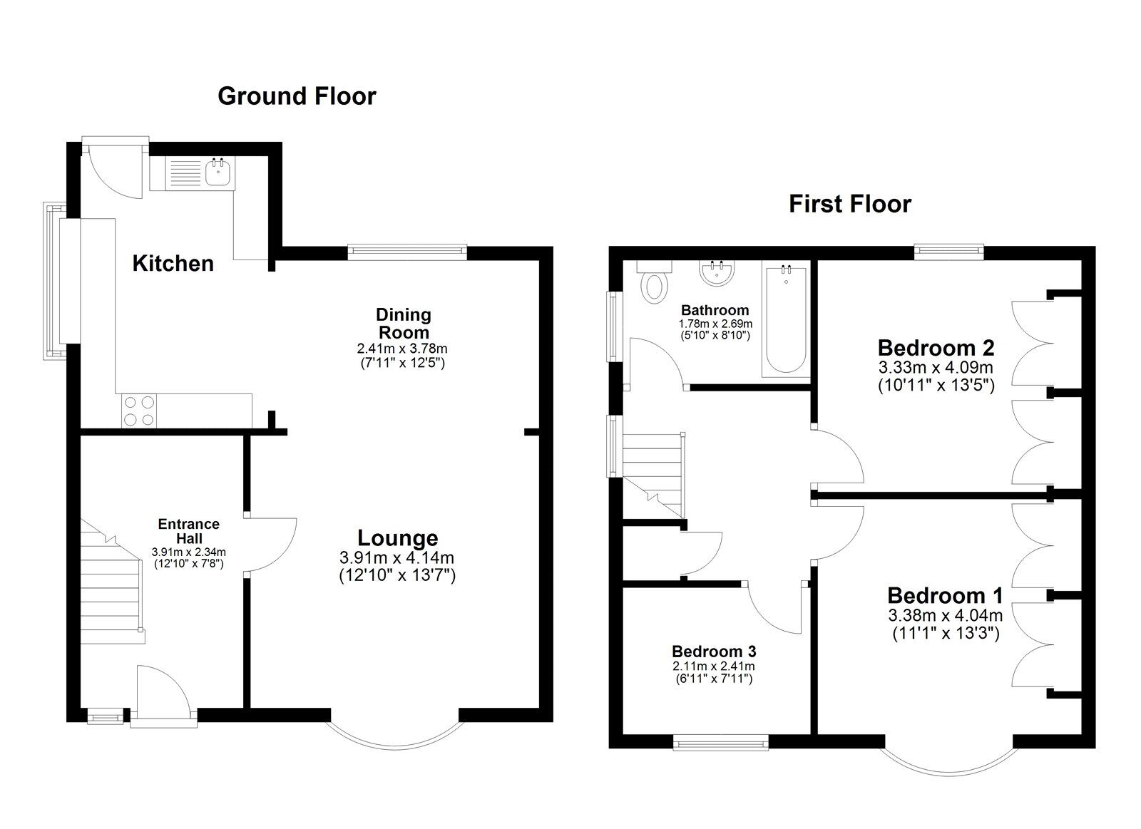 Floorplan of 3 bedroom Semi Detached House for sale, Killingworth Drive, Sunderland, Tyne and Wear, SR4