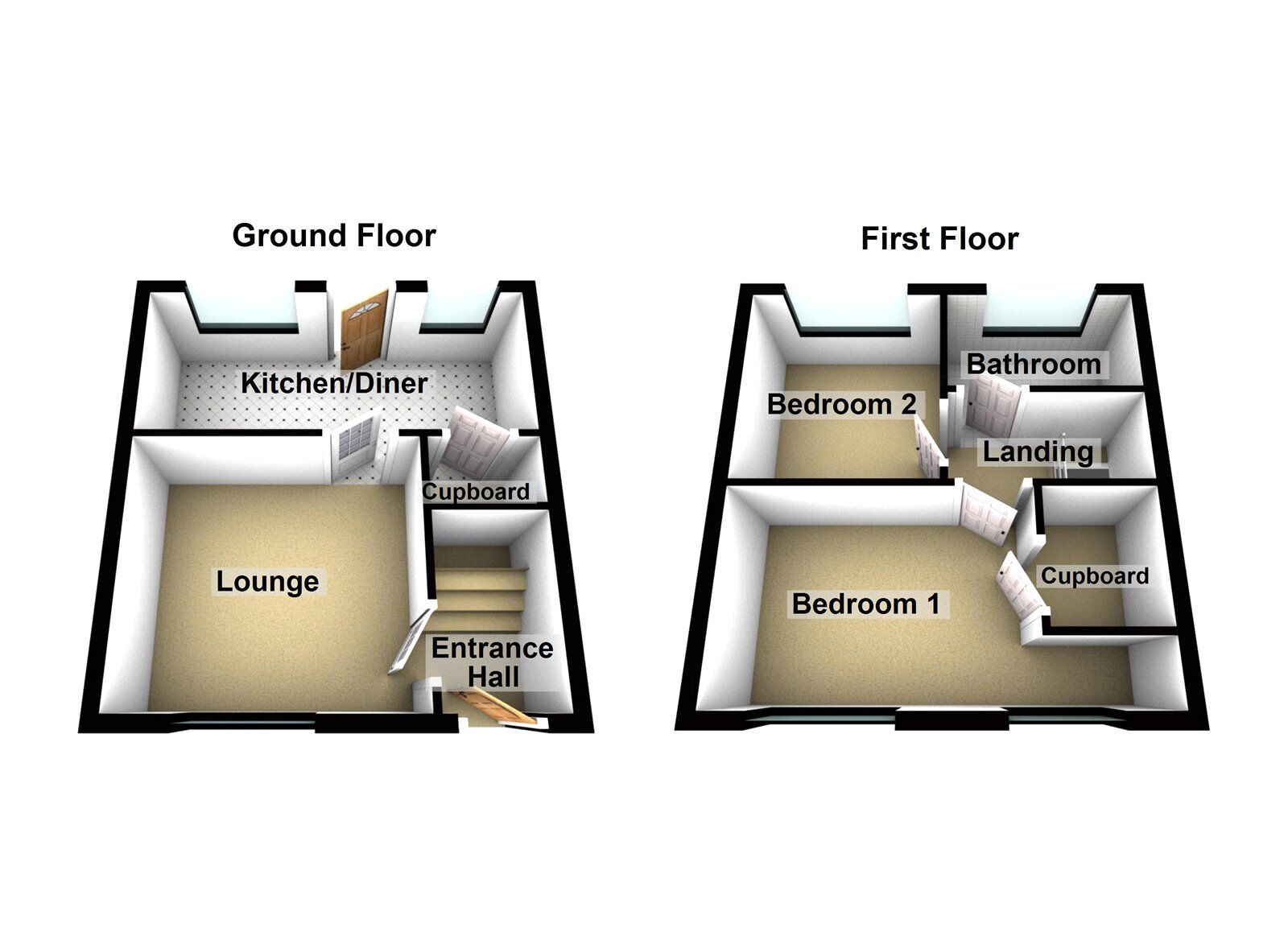 Floorplan of 2 bedroom Mid Terrace House to rent, Drury Lane, Sunderland, Tyne and Wear, SR1