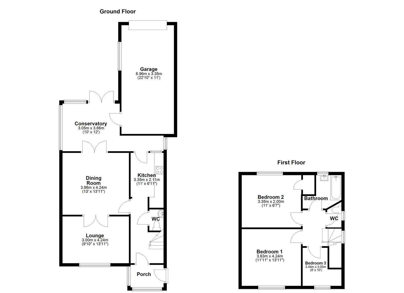 Floorplan of 3 bedroom Semi Detached House for sale, Burntland Avenue, Sunderland, Tyne and Wear, SR5