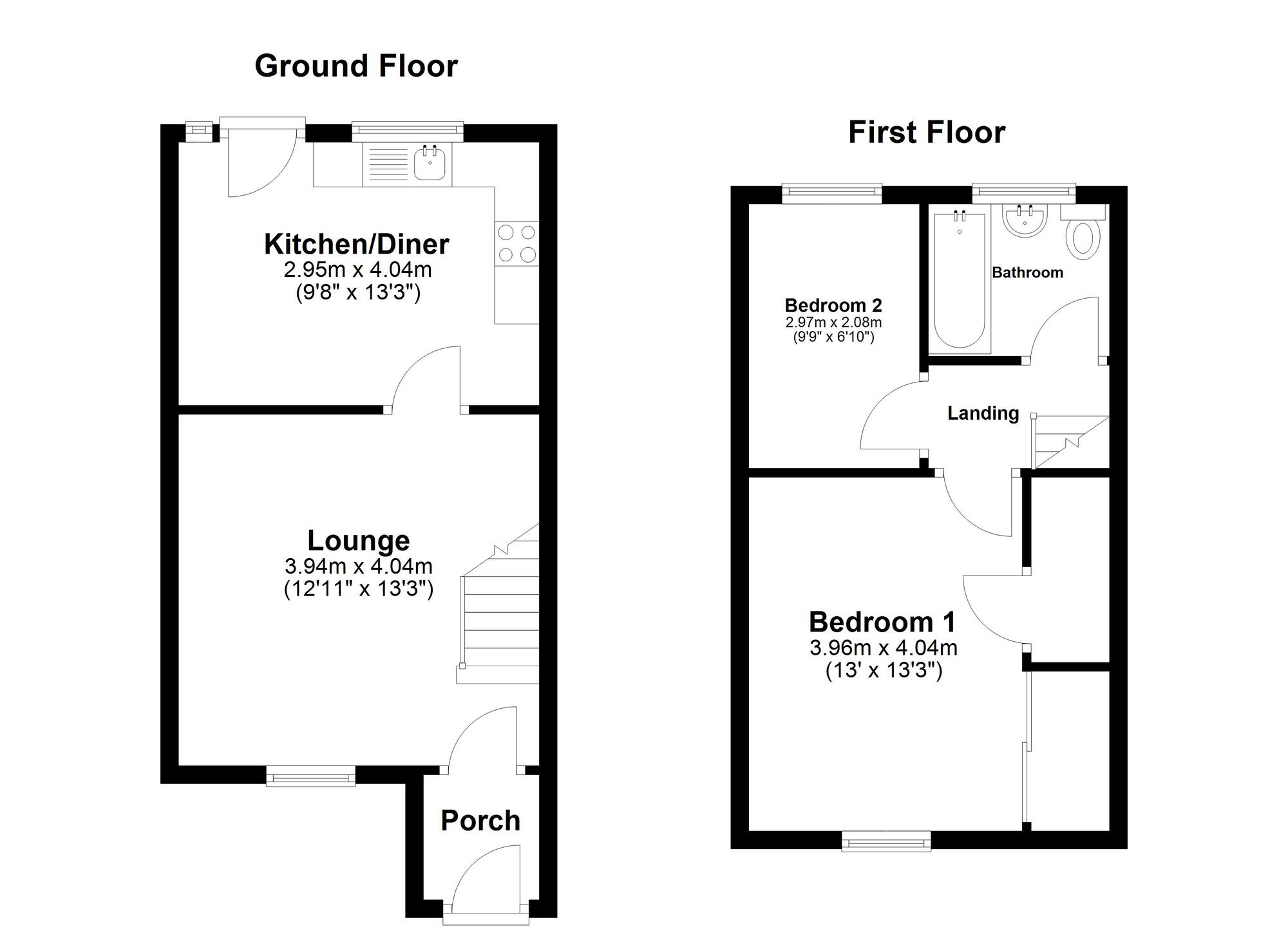 Floorplan of 2 bedroom Semi Detached House for sale, Coniscliffe Place, Sunderland, Tyne and Wear, SR6