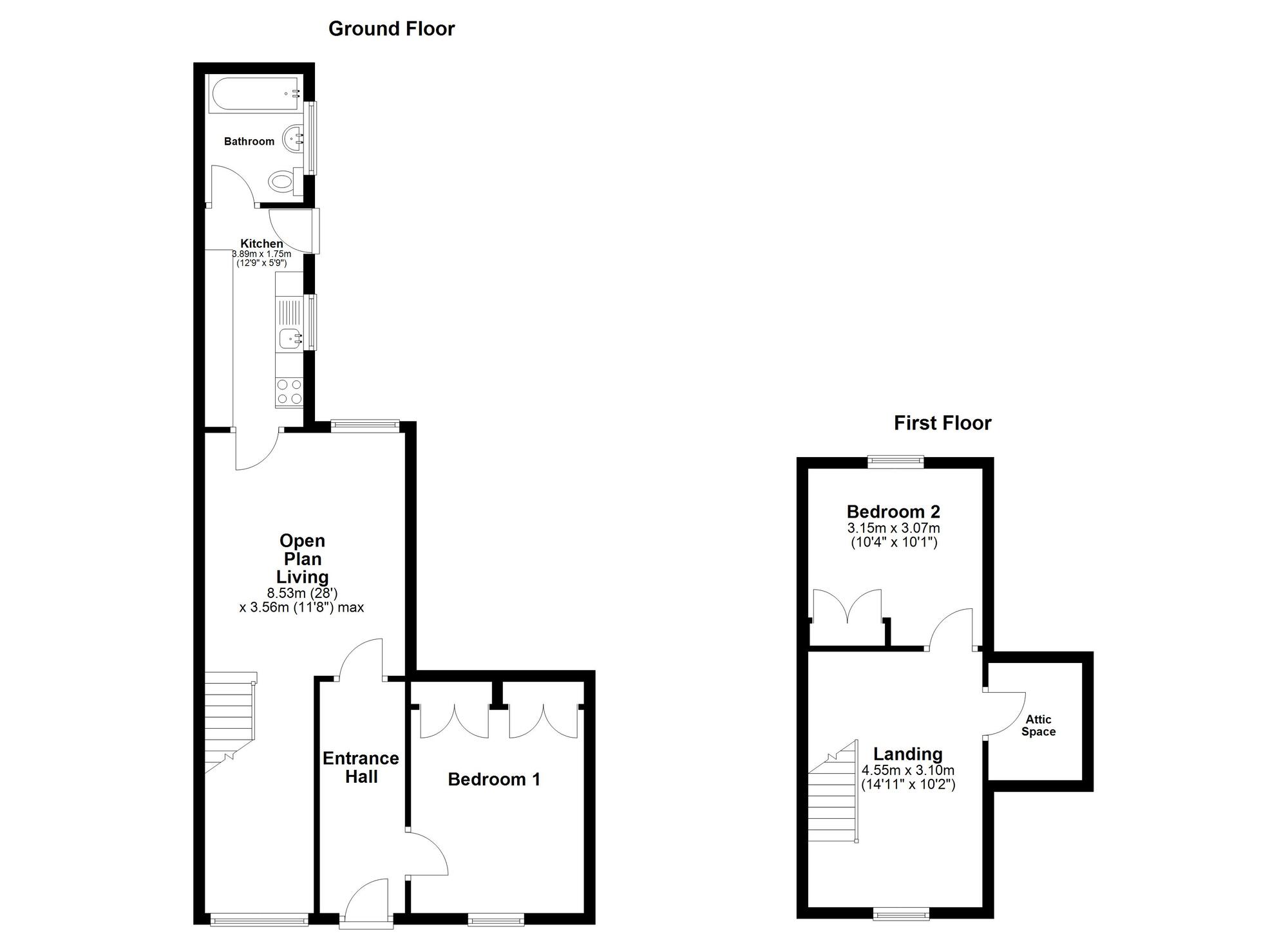 Floorplan of 2 bedroom Mid Terrace House for sale, Thomas Street South, Ryhope, Tyne and Wear, SR2