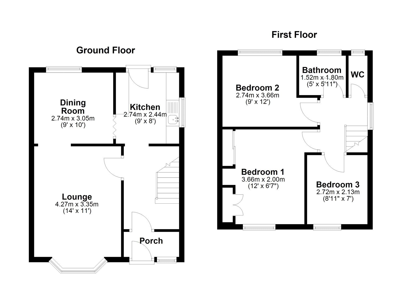 Floorplan of 3 bedroom Semi Detached House for sale, Stannington Grove, Sunderland, Tyne and Wear, SR2