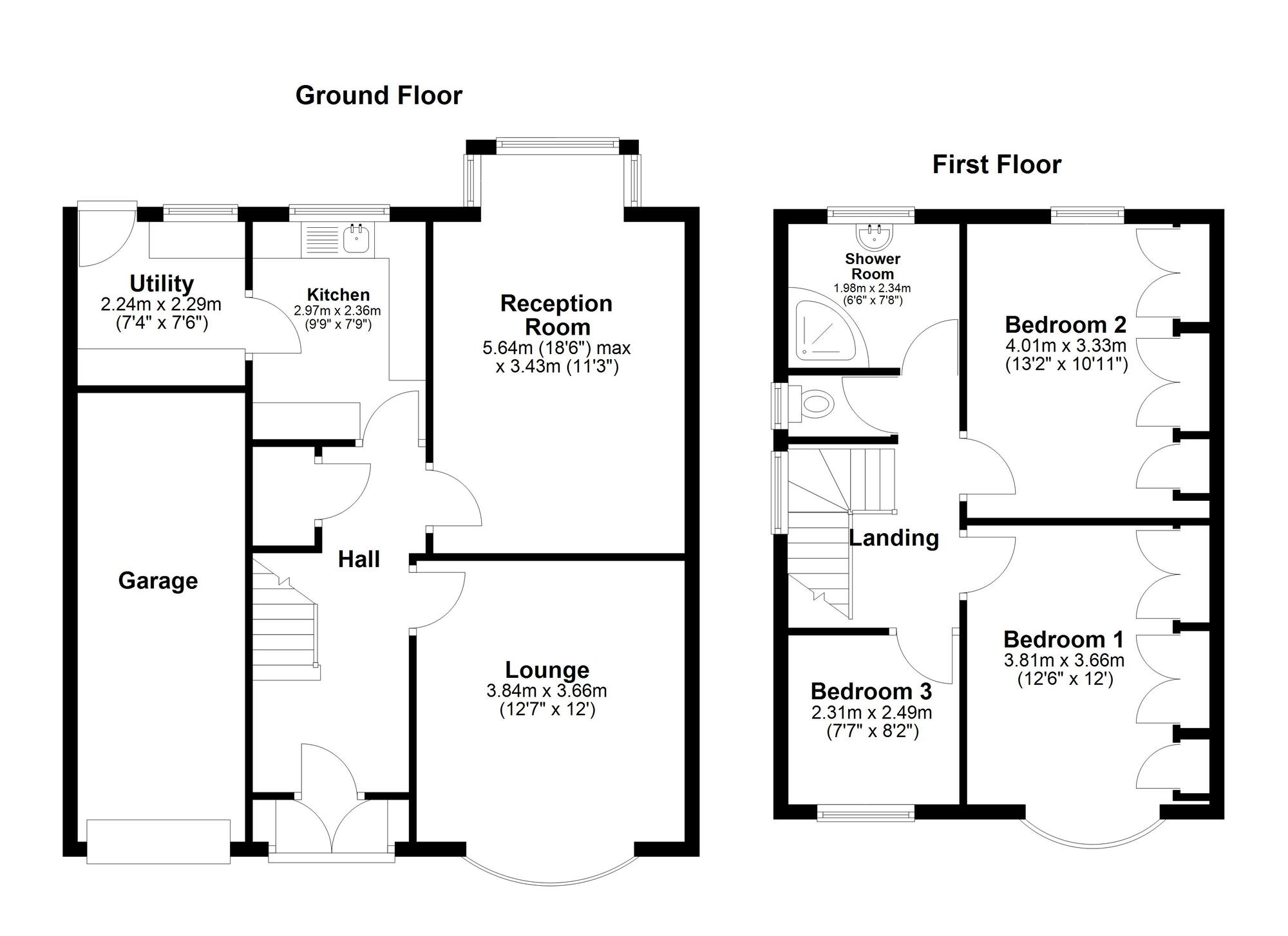 Floorplan of 3 bedroom Semi Detached House for sale, Barnes View, Sunderland, Tyne and Wear, SR4