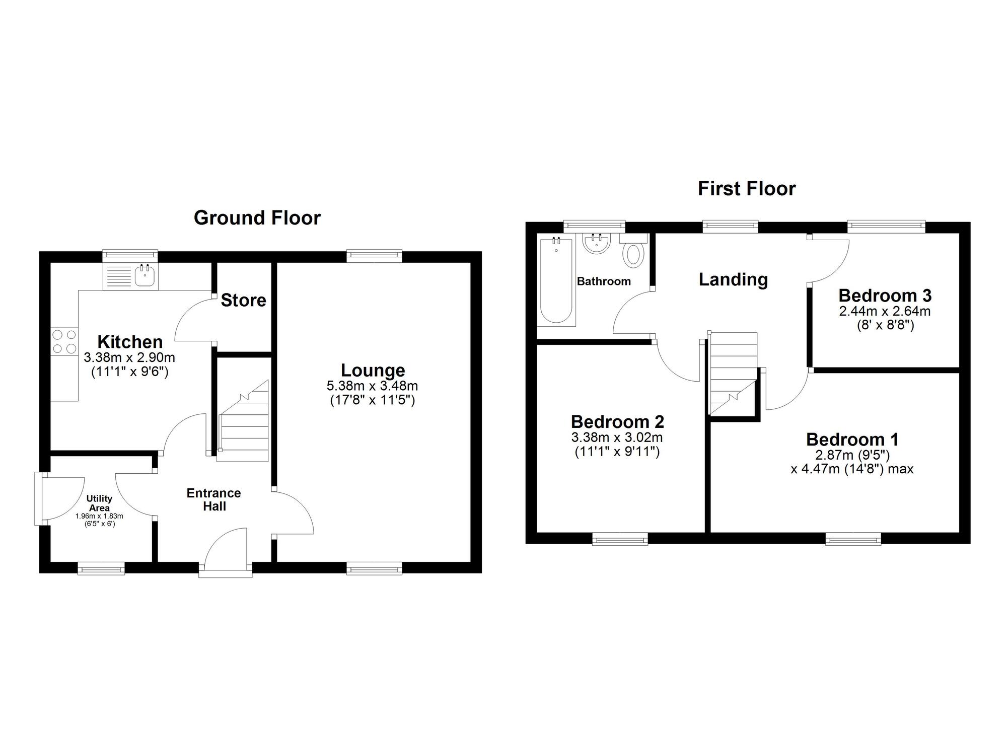 Floorplan of 3 bedroom Semi Detached House for sale, Shakespeare Street, Sunderland, Tyne and Wear, SR5