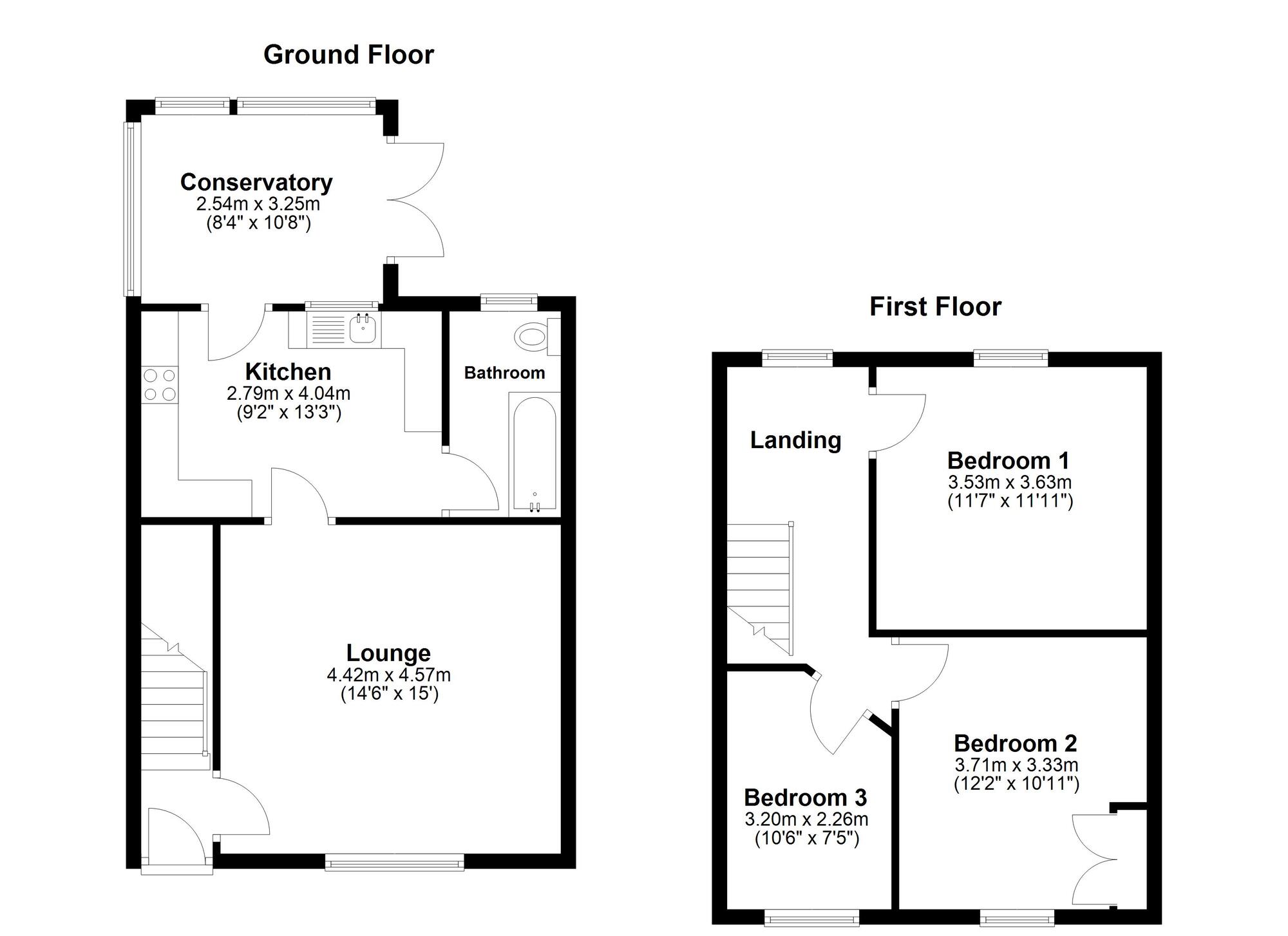 Floorplan of 3 bedroom Mid Terrace House for sale, Oliver Street, Seaham, Durham, SR7