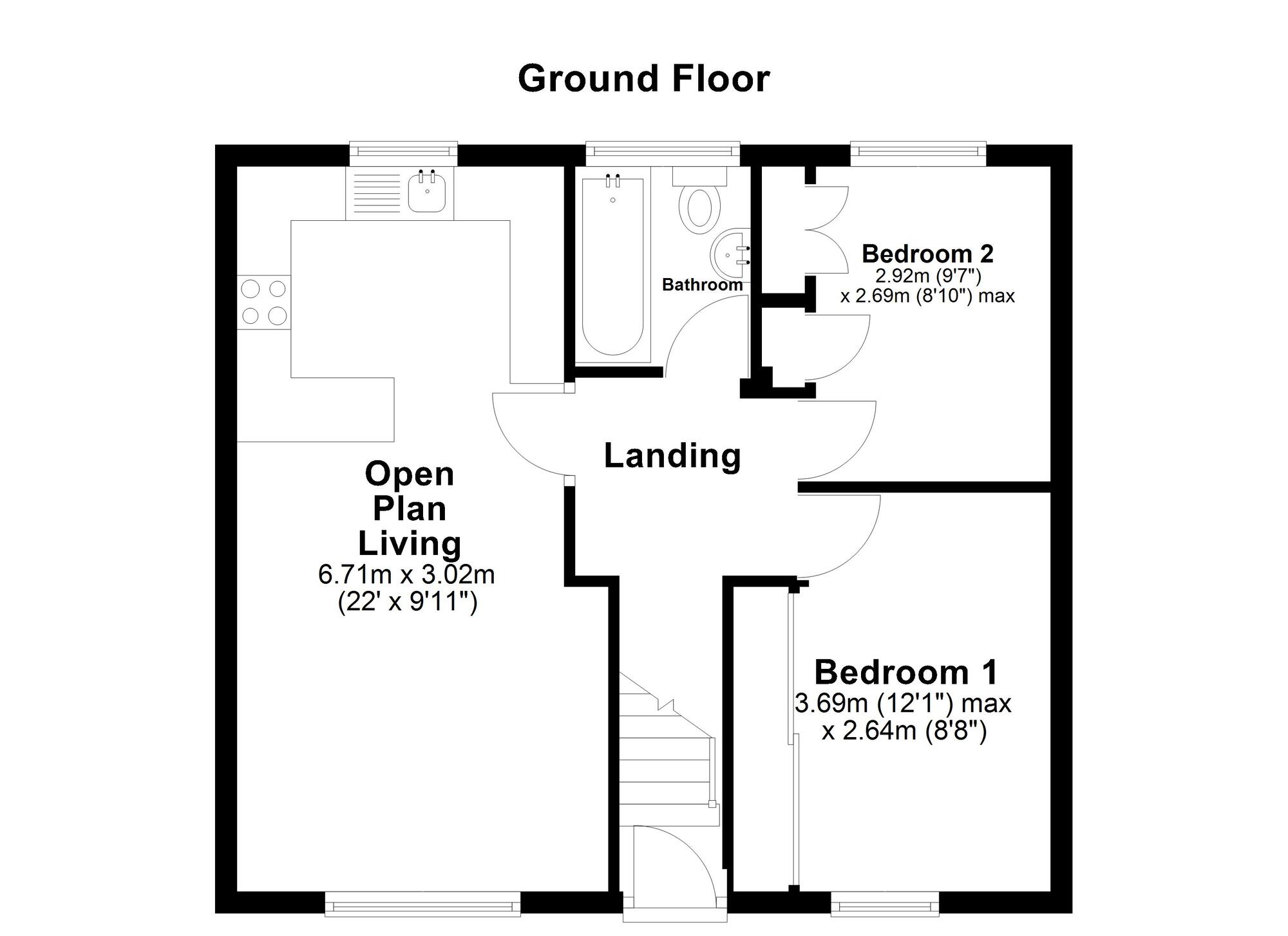 Floorplan of 2 bedroom  Flat for sale, Markby Close, Sunderland, Tyne and Wear, SR3