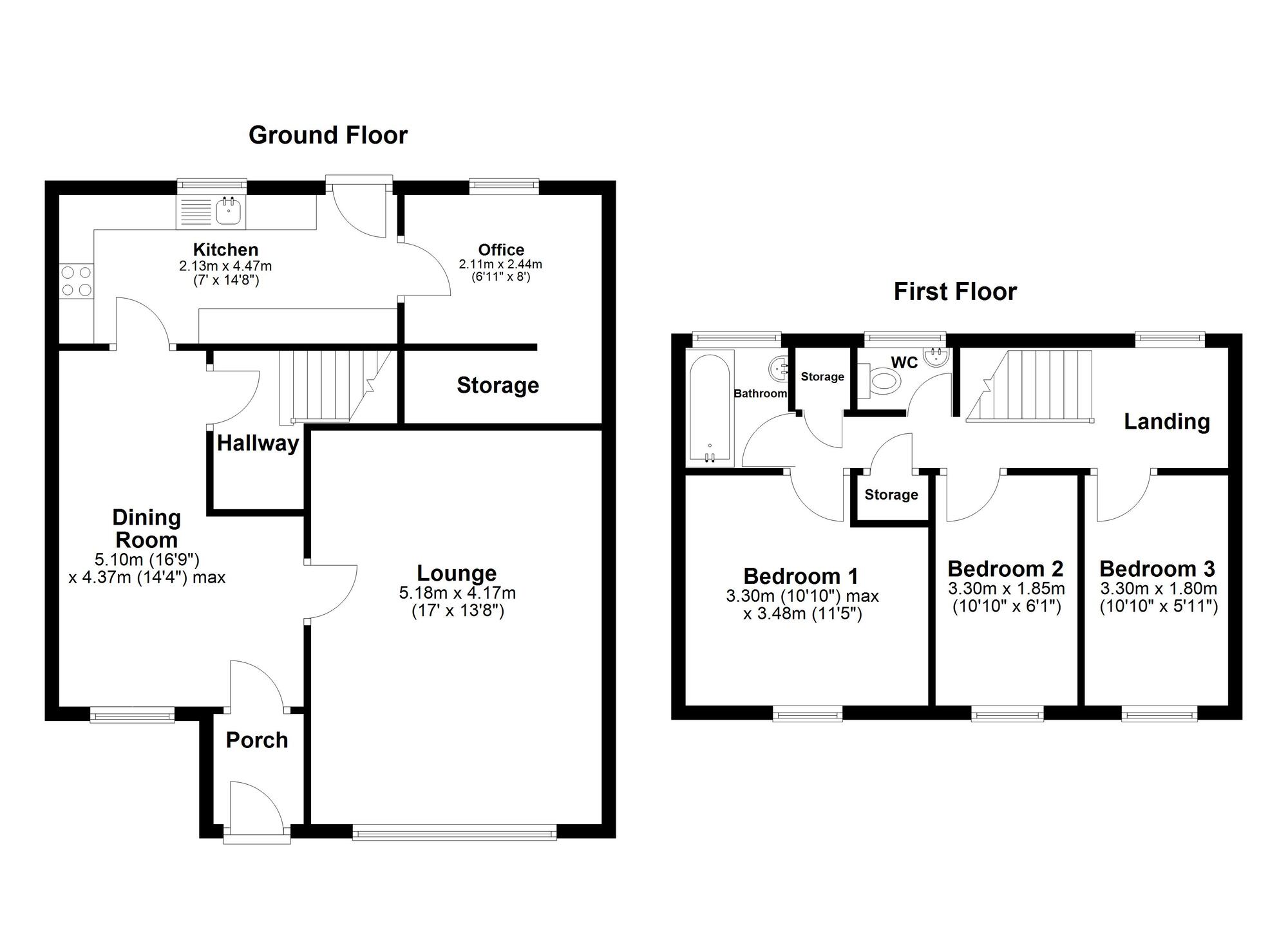 Floorplan of 3 bedroom End Terrace House for sale, Runnymede Way, Sunderland, Tyne and Wear, SR5