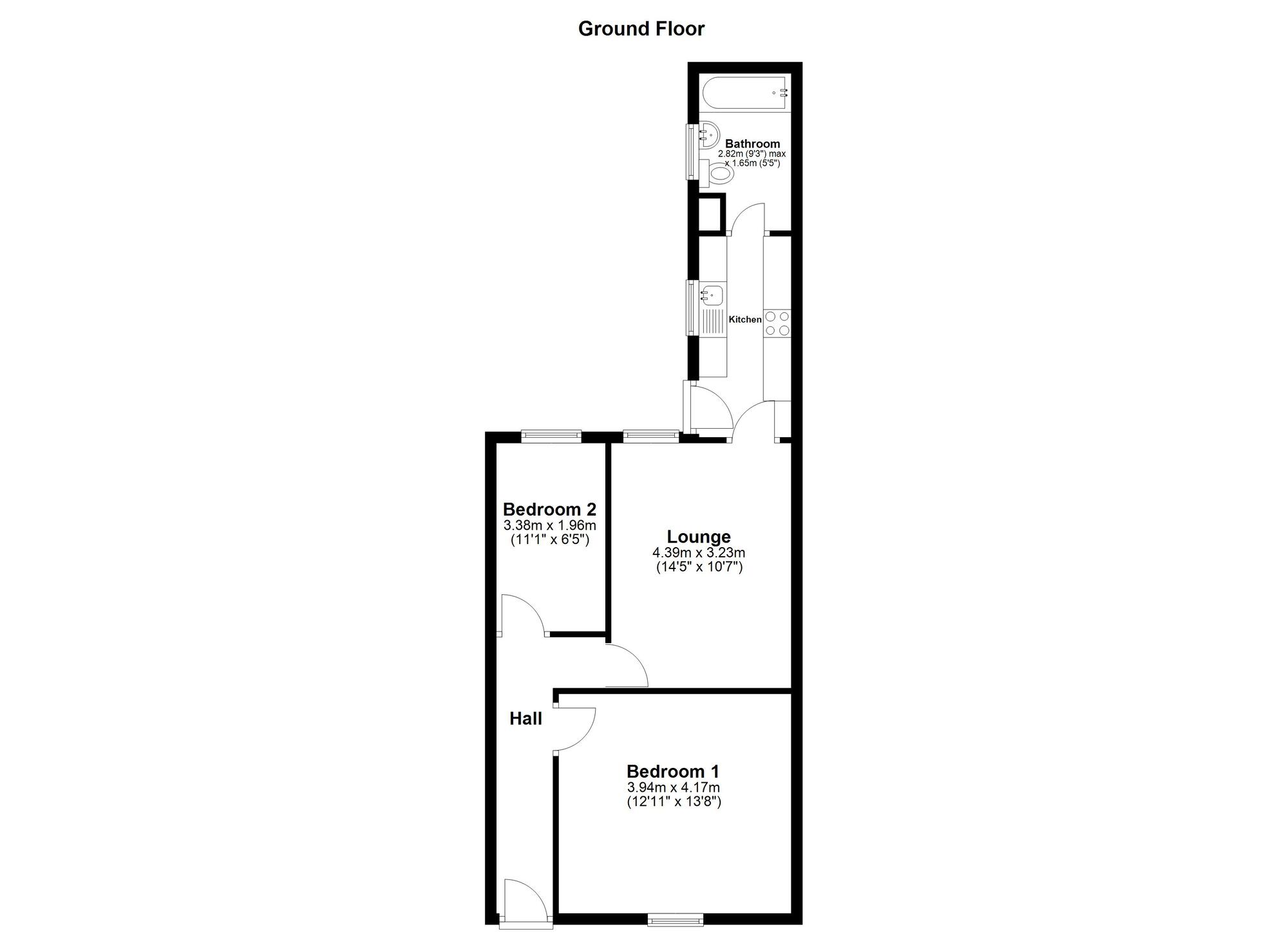 Floorplan of 2 bedroom Mid Terrace House for sale, May Street, Sunderland, Tyne and Wear, SR4