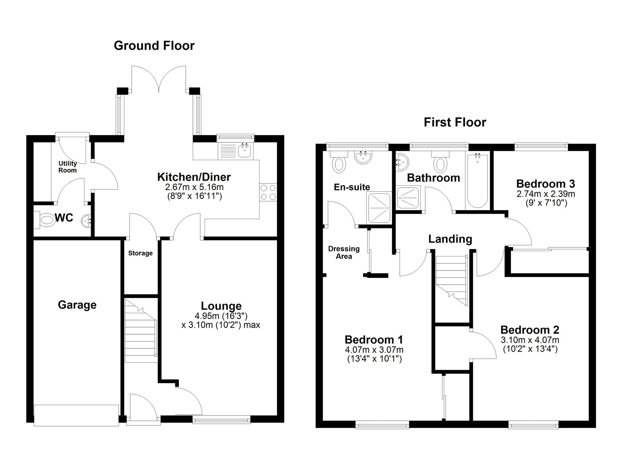 Floorplan of 3 bedroom Detached House for sale, Betony Lane, Sunderland, Tyne and Wear, SR3