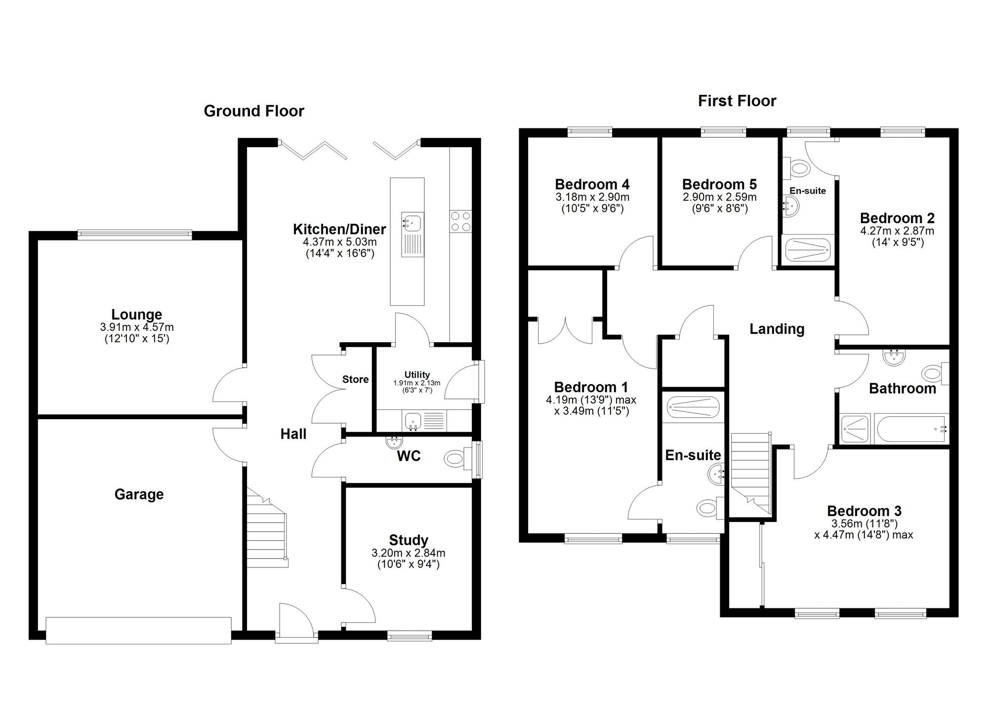Floorplan of 5 bedroom Detached House for sale, Niccolive Road, Sunderland, Tyne and Wear, SR3