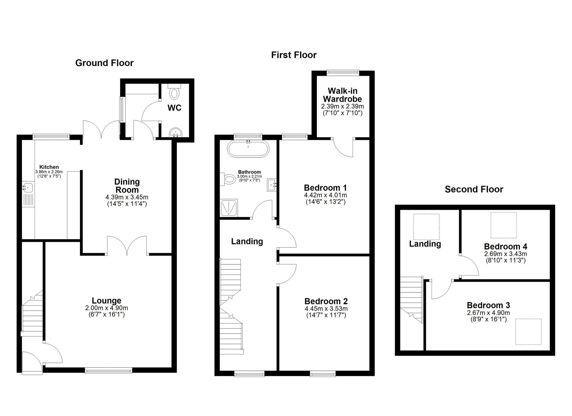 Floorplan of 2 bedroom Mid Terrace House for sale, Victoria Road West, Hebburn, Tyne and Wear, NE31