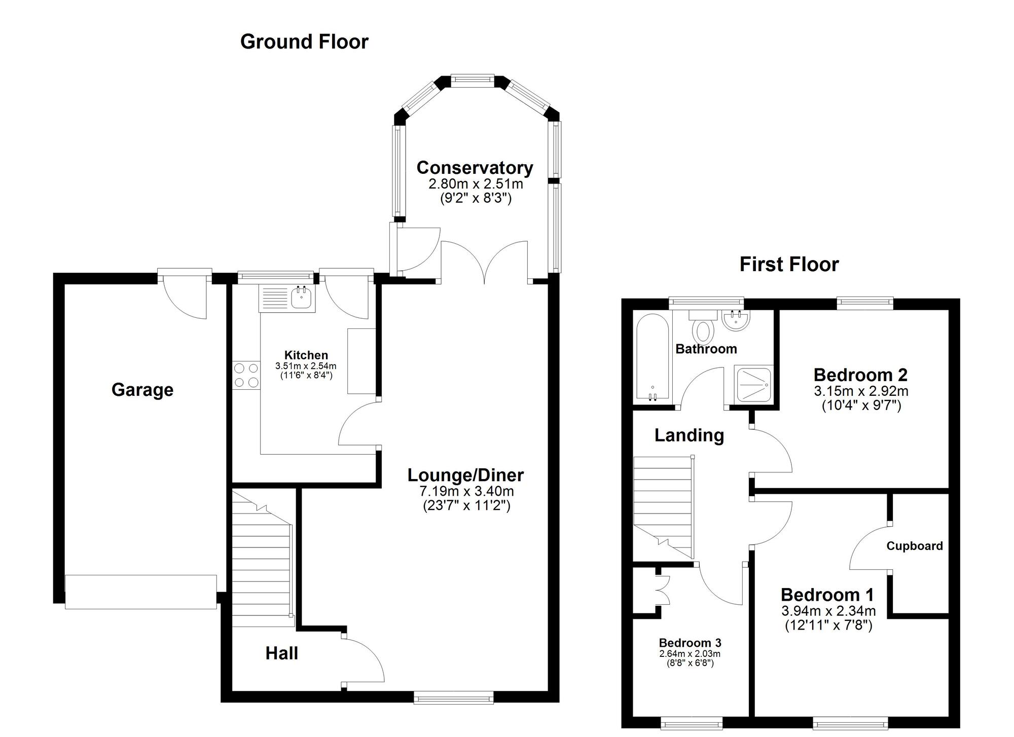 Floorplan of 3 bedroom Semi Detached House for sale, Dahlia Court, Sunderland, Tyne and Wear, SR4