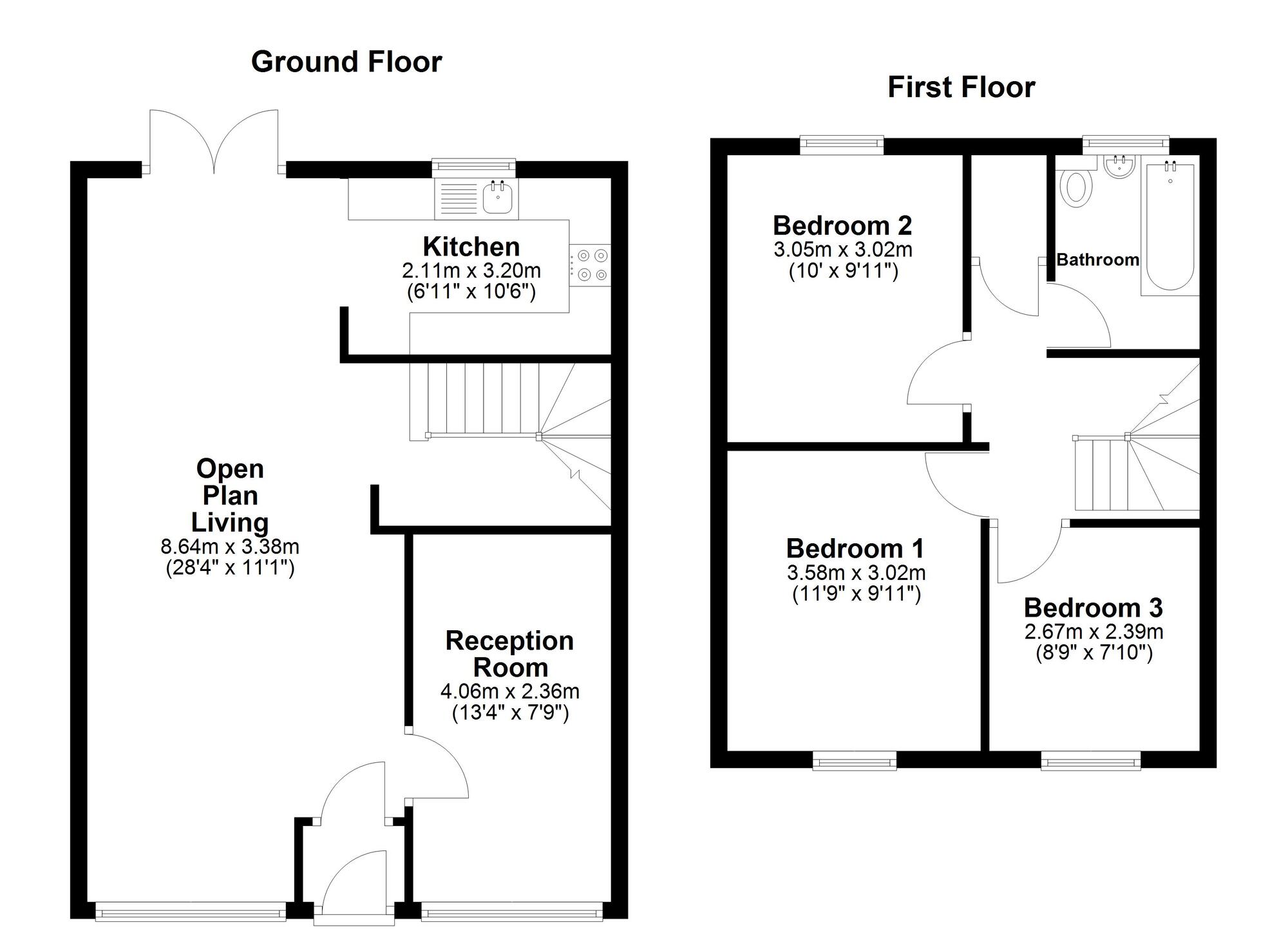 Floorplan of 3 bedroom Semi Detached House for sale, Goldlynn Drive, Sunderland, Tyne and Wear, SR3