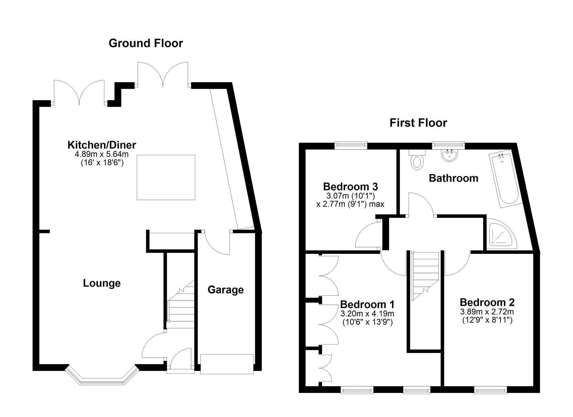 Floorplan of 3 bedroom Semi Detached House for sale, Troutbeck Road, Sunderland, Tyne and Wear, SR6