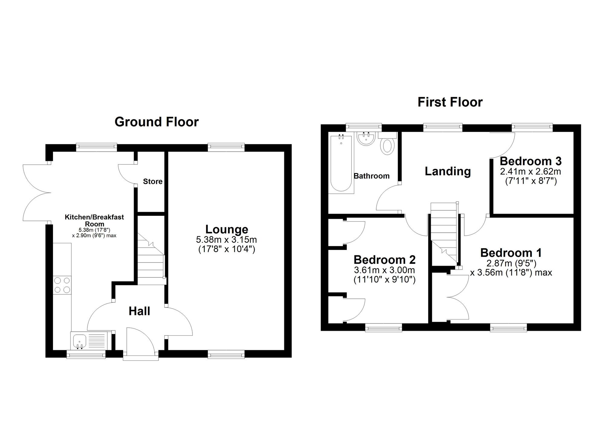 Floorplan of 3 bedroom Semi Detached House for sale, St. Lukes Road, Sunderland, Tyne and Wear, SR4